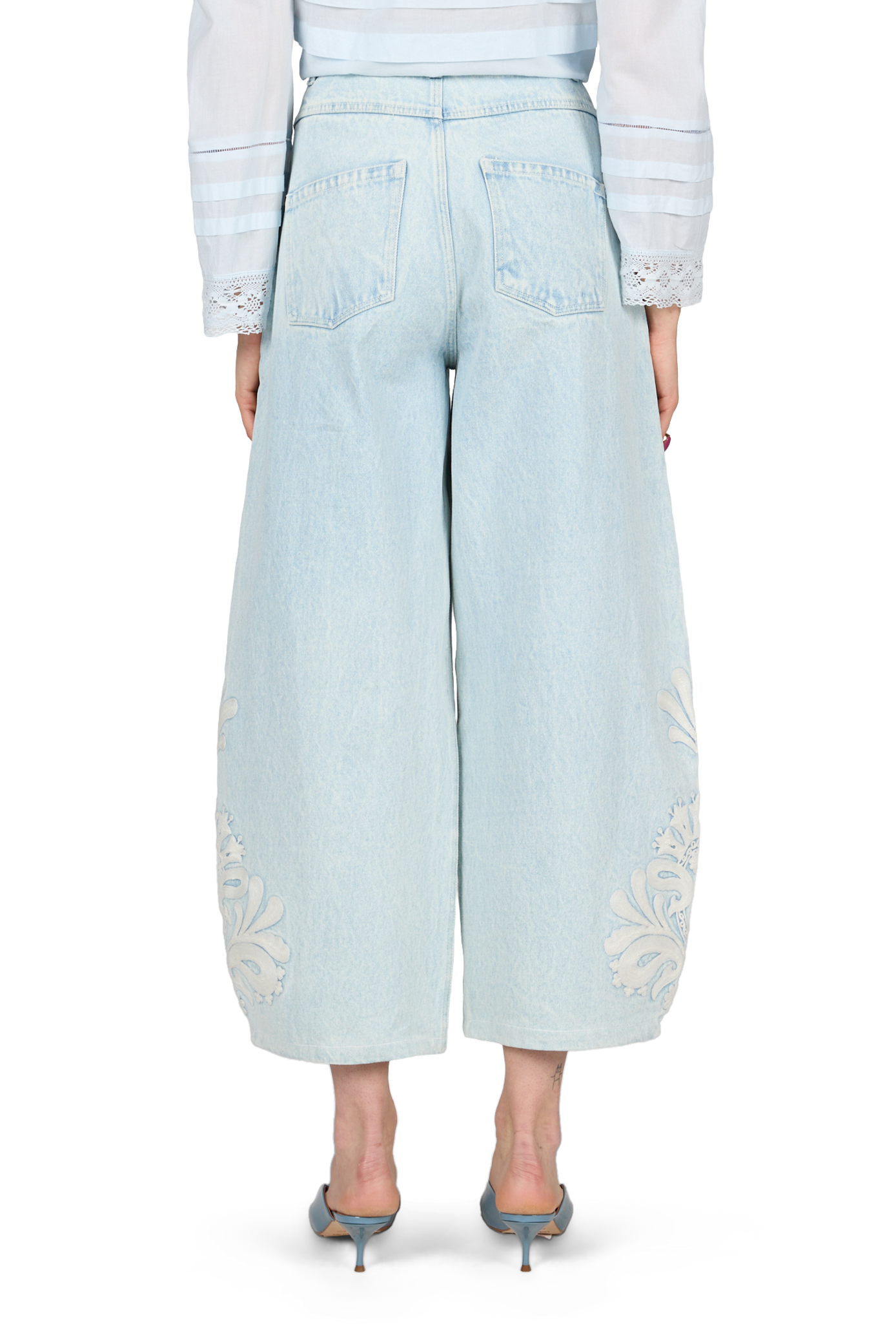 Jean mom en coton  | Bleu BERENICE Femme