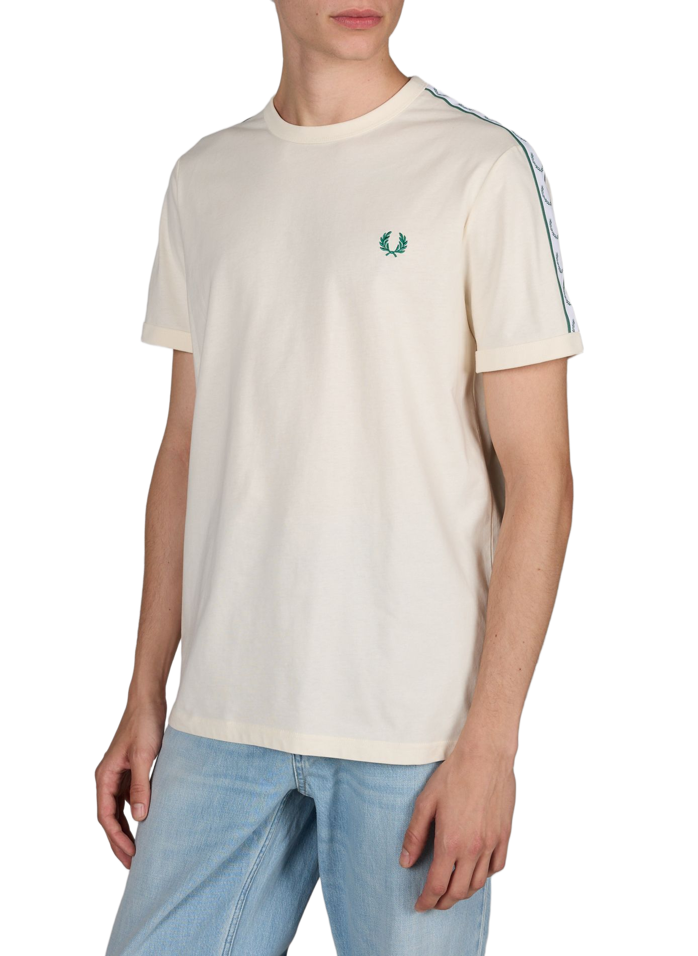 Cotton Logo T-shirt FRED PERRY Beige