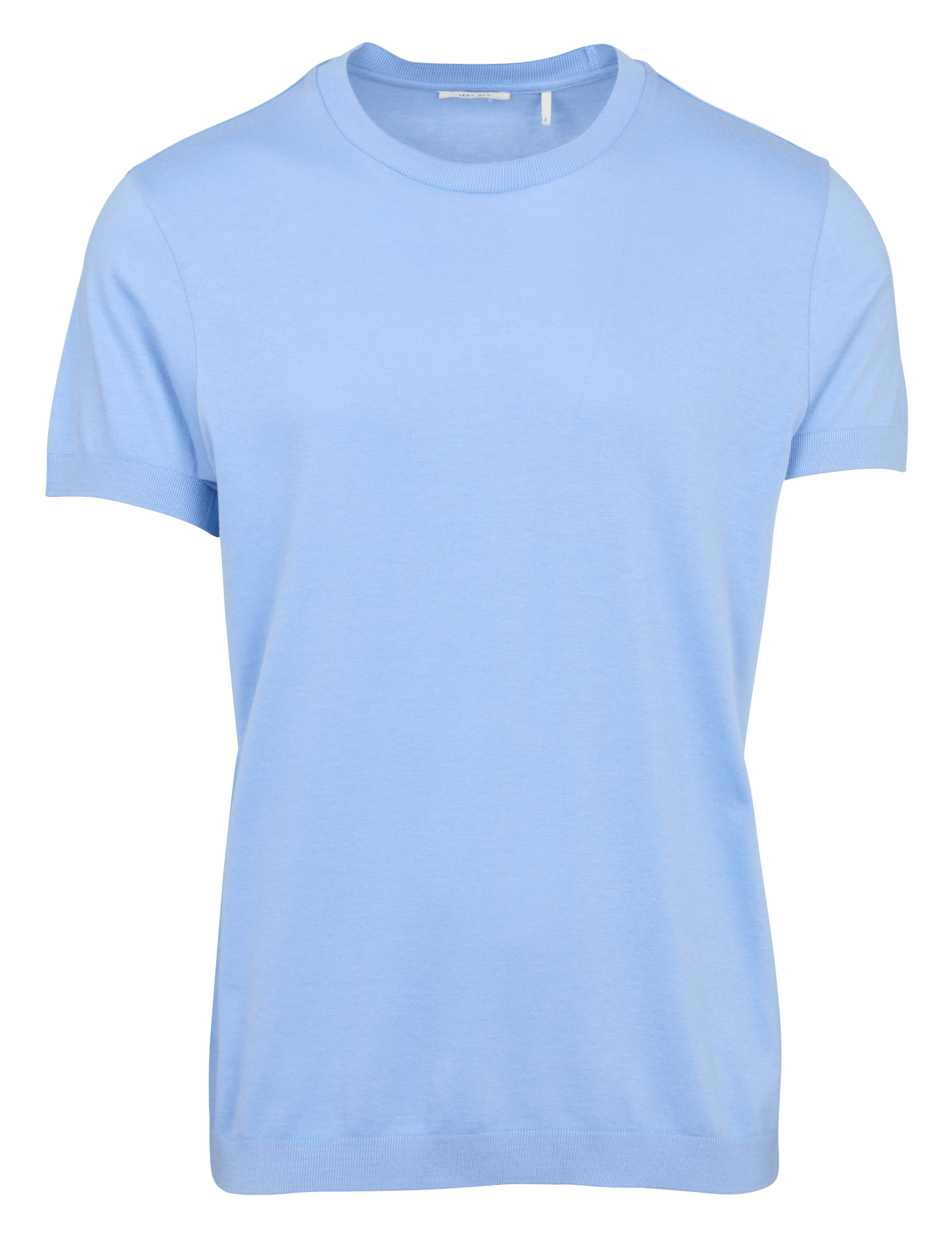 Tee-shirt droit col rond en coton mélangé IKKS Bleu
