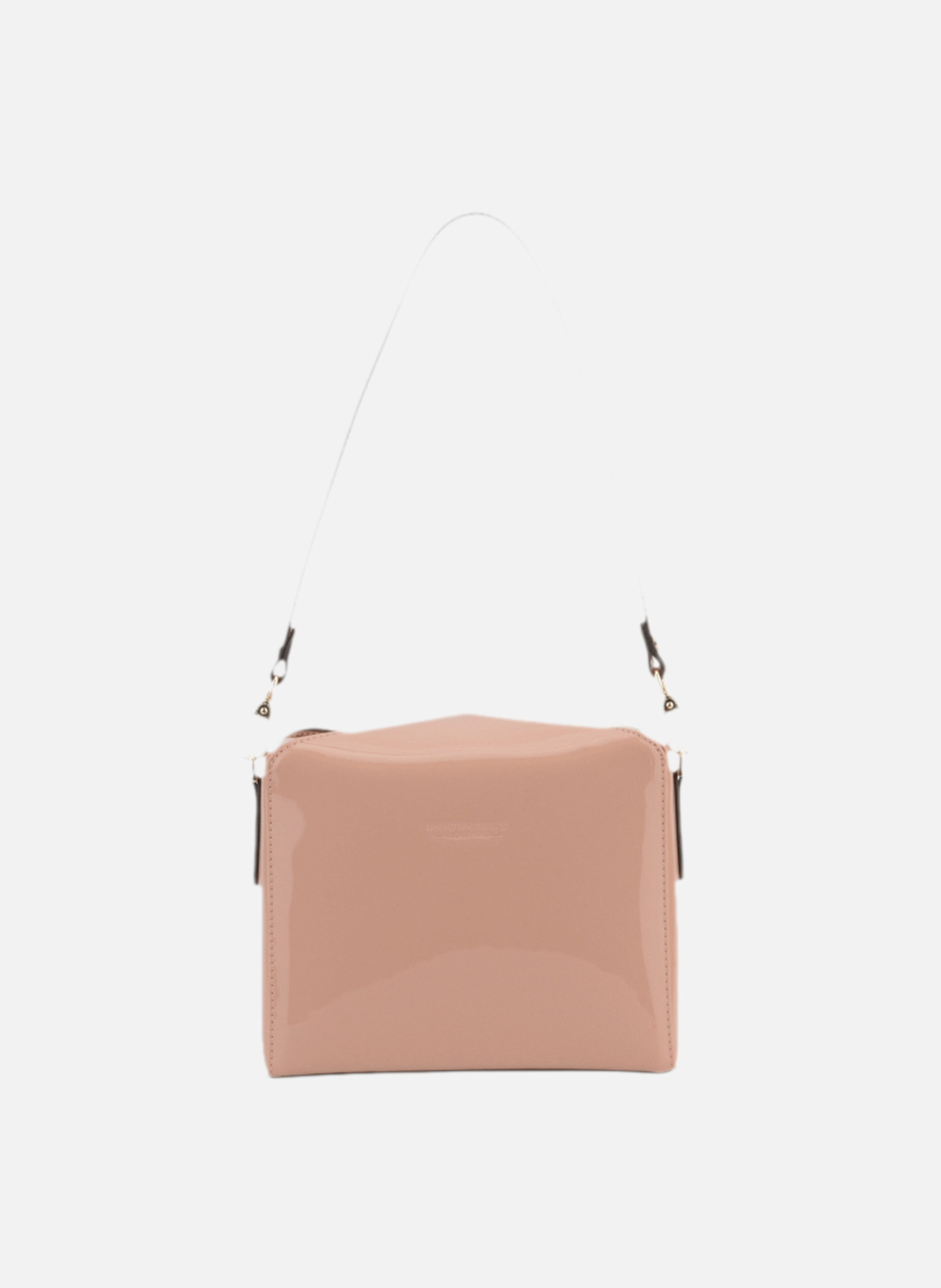 Cassetta vernis | sac porté épaule en cuir de vachette | Rose POURCHET Femme
