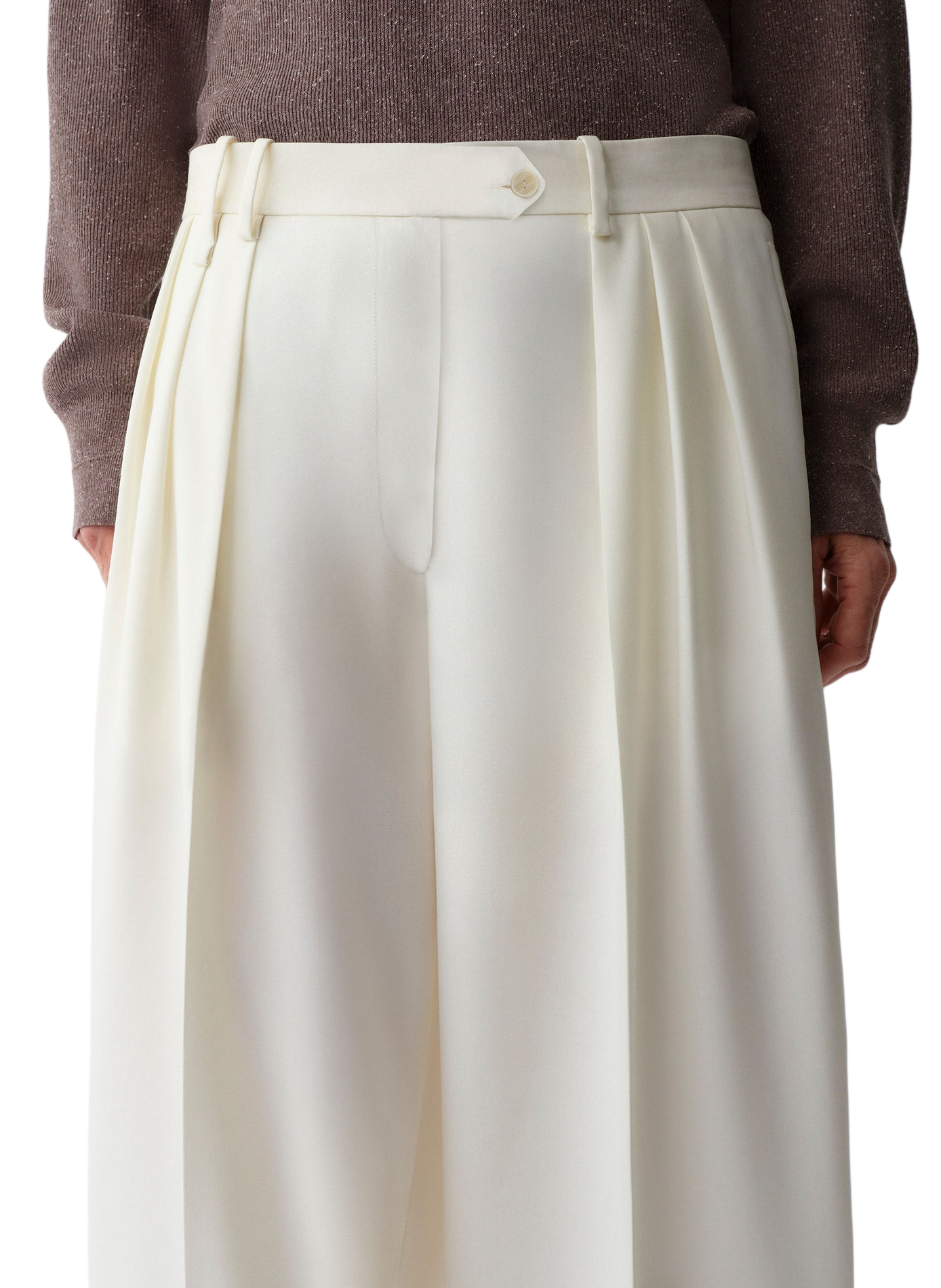Wide-leg woolen trousers Alexandra CALVIN KLEIN COLLECTION White