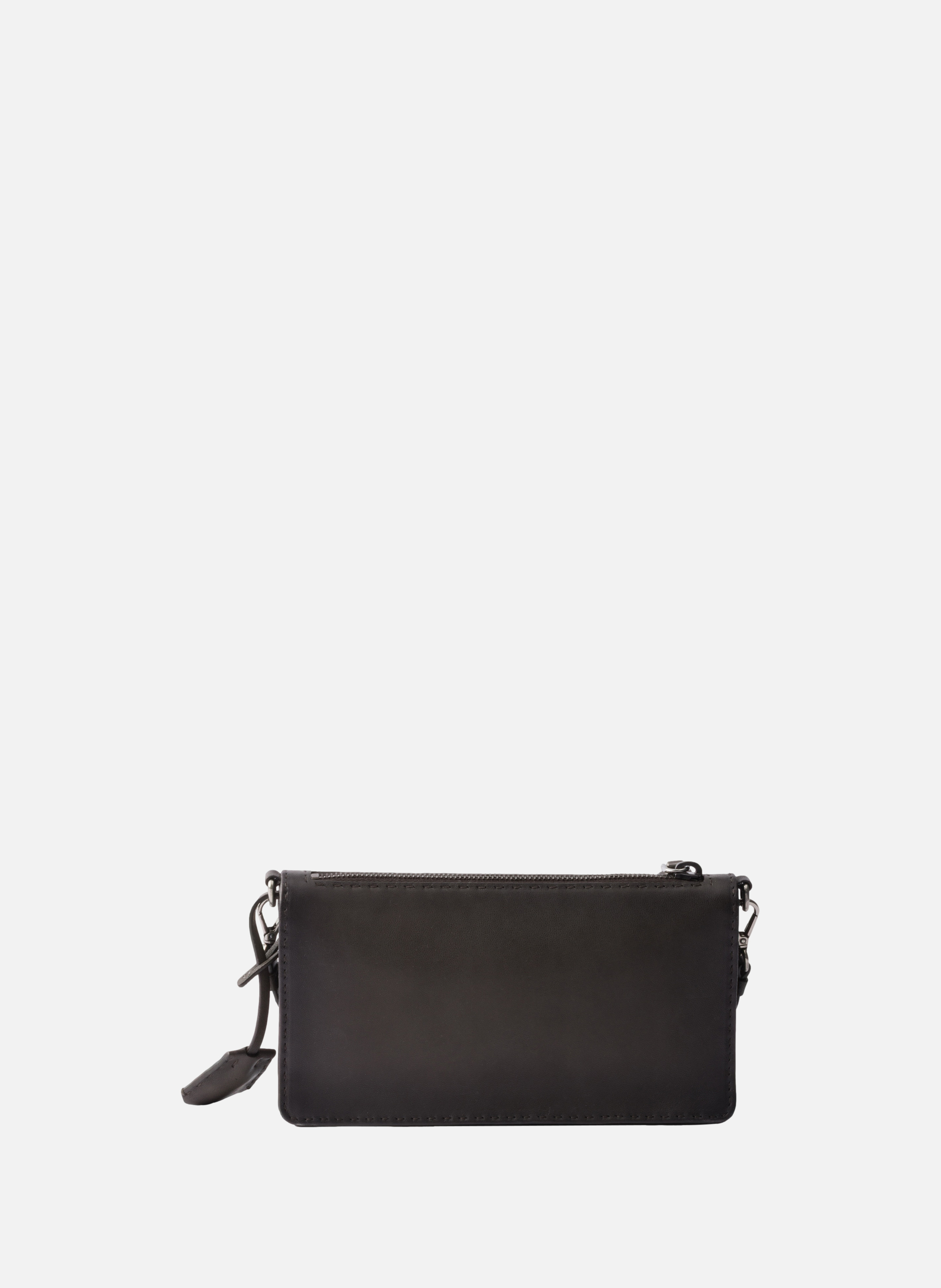Pochette en cuir vieilli PRADA Gris