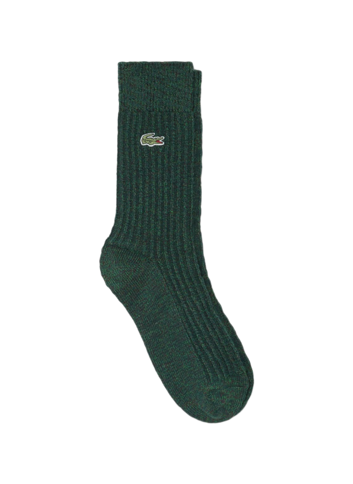 Chaussettes côtelées à logo en coton mélangé LACOSTE Gris