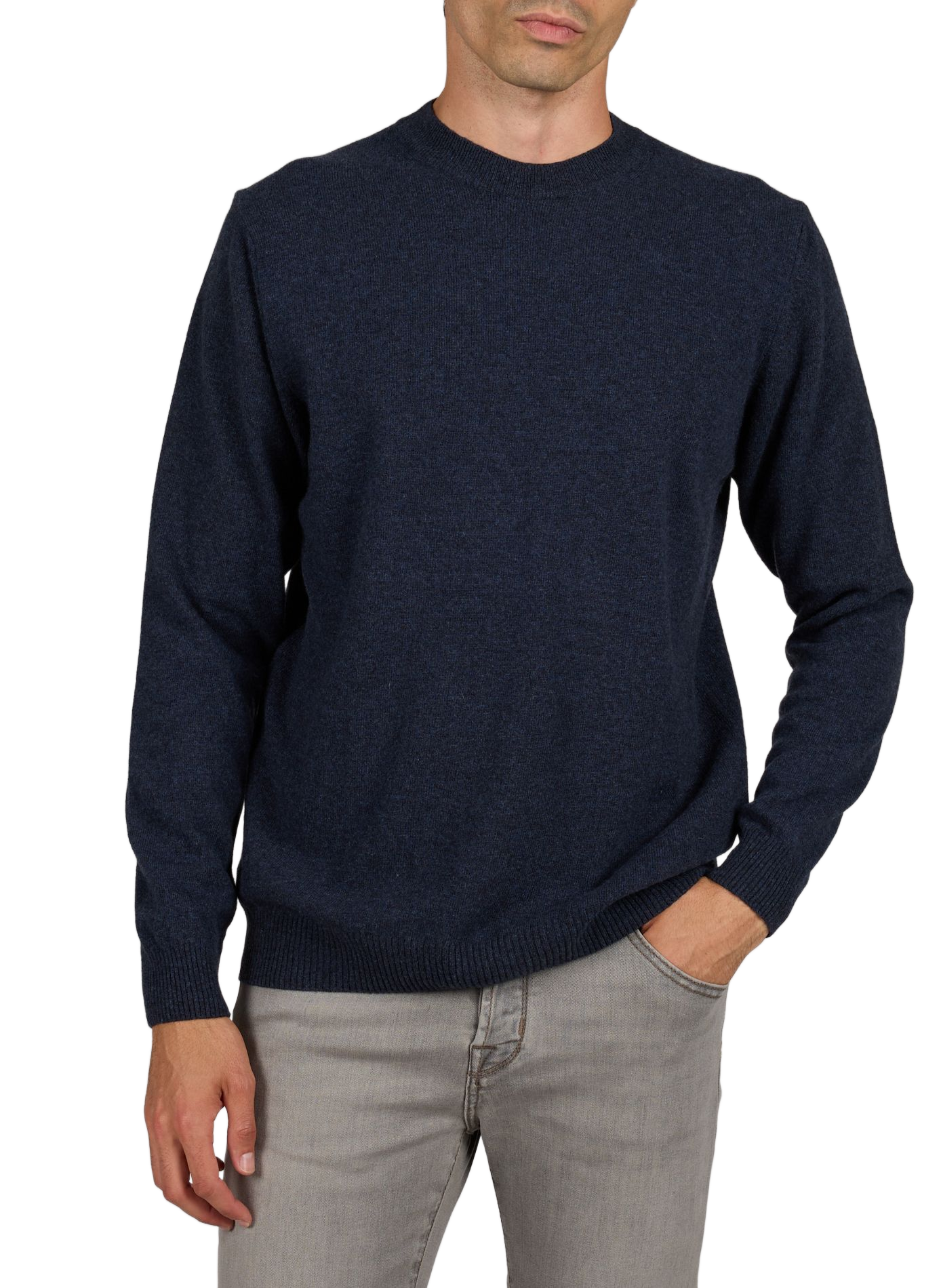 Rundhalsausschnitt-Pullover GUSTAVO aus Wolle LAFAURIE Blau