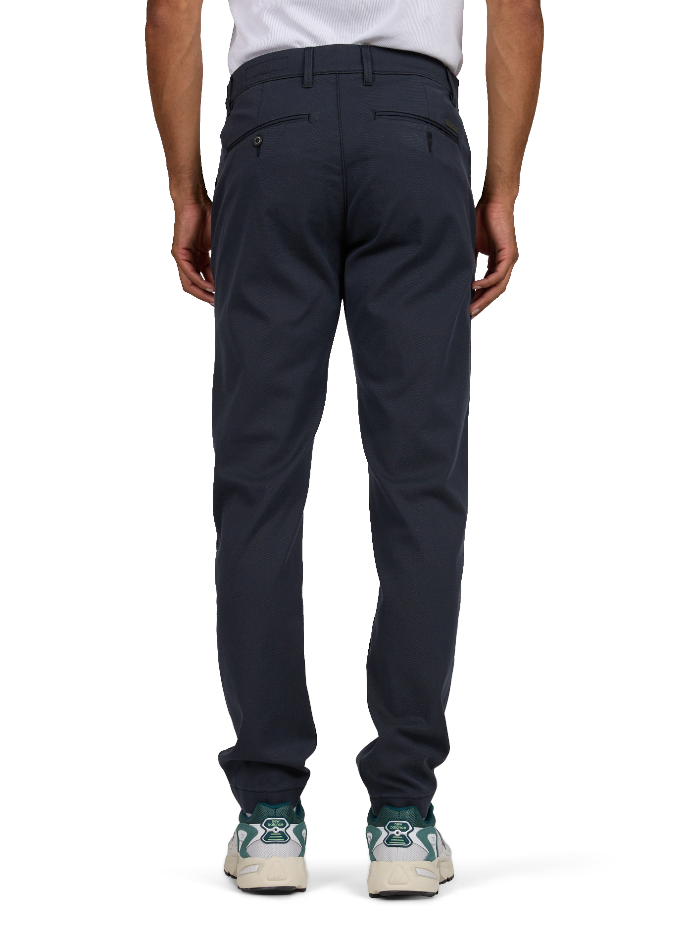 Tapered cotton blend trousers PIERRE CARDIN Blue