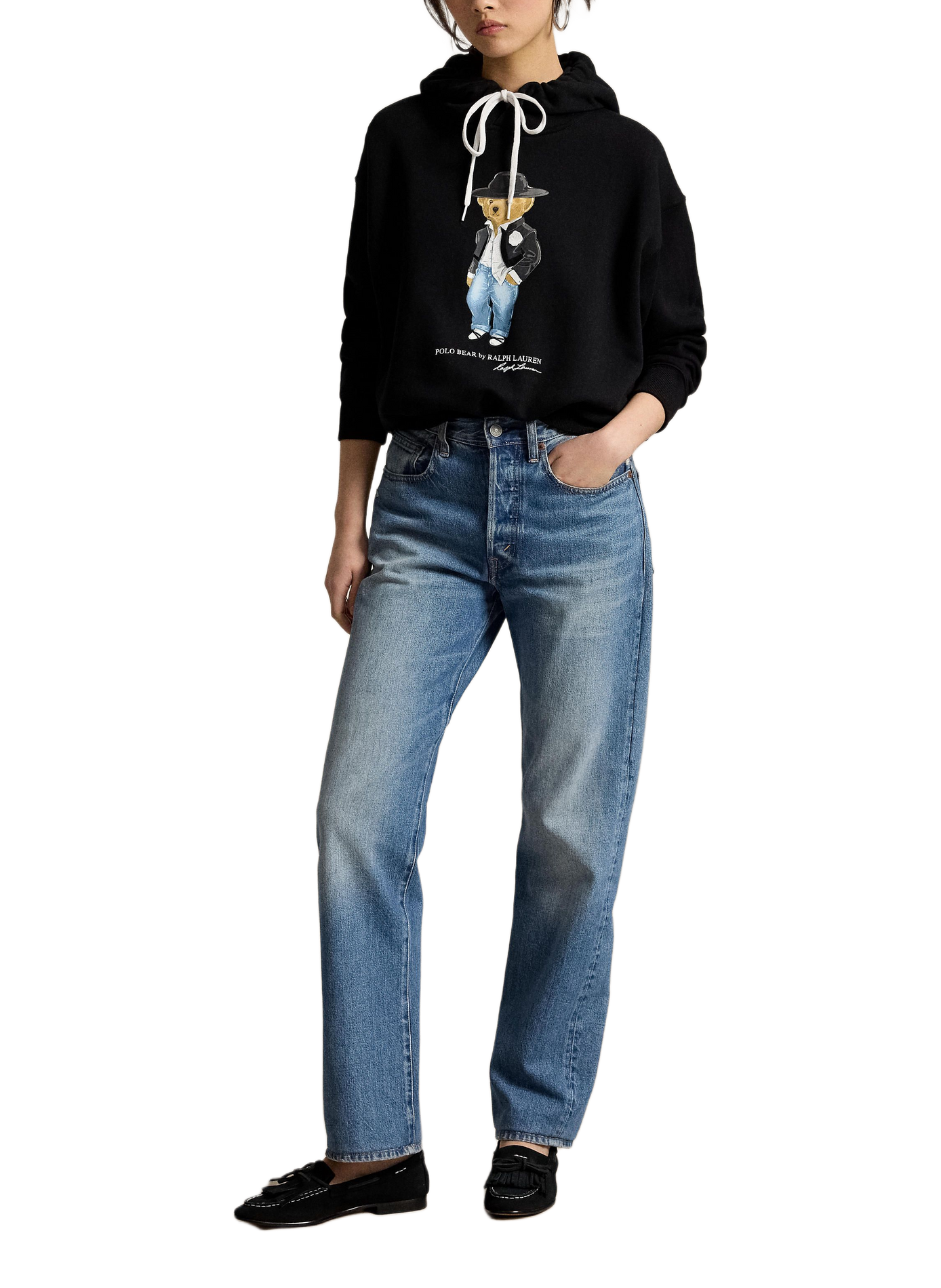 Polo Bear Cotton-Blend Hoodie POLO RALPH LAUREN Black