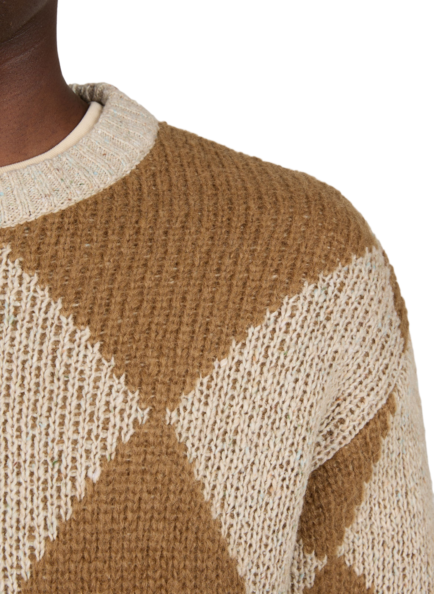 Special Argyle Wool and Mohair Blend Sweater CLOSED Beige