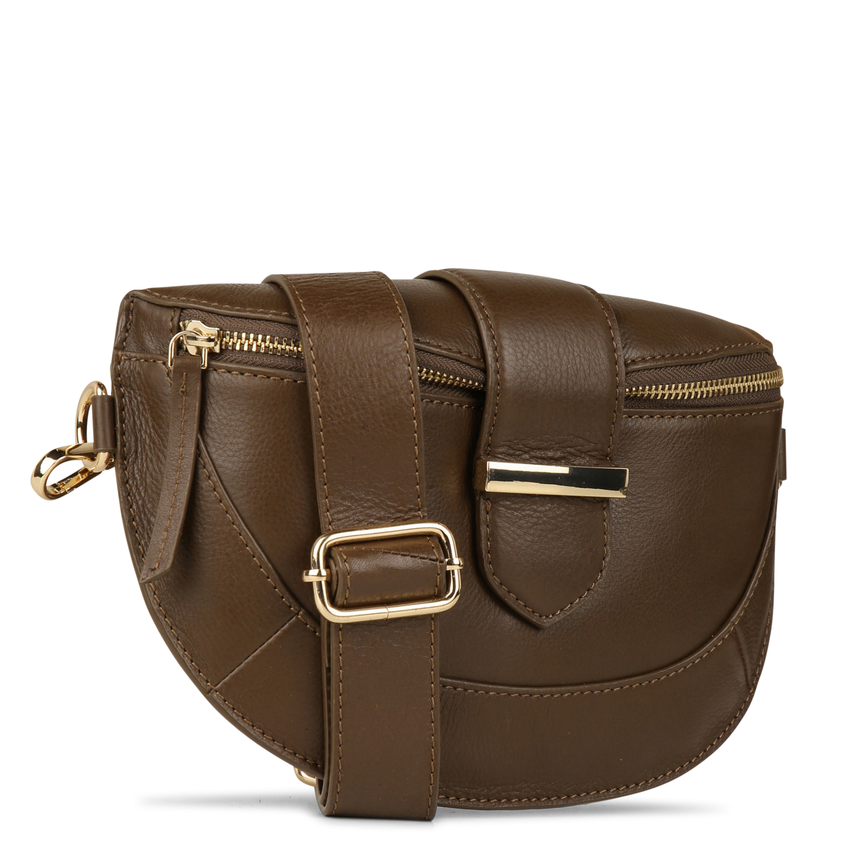 Sac banane en cuir marcel MAISON 123 Kaki