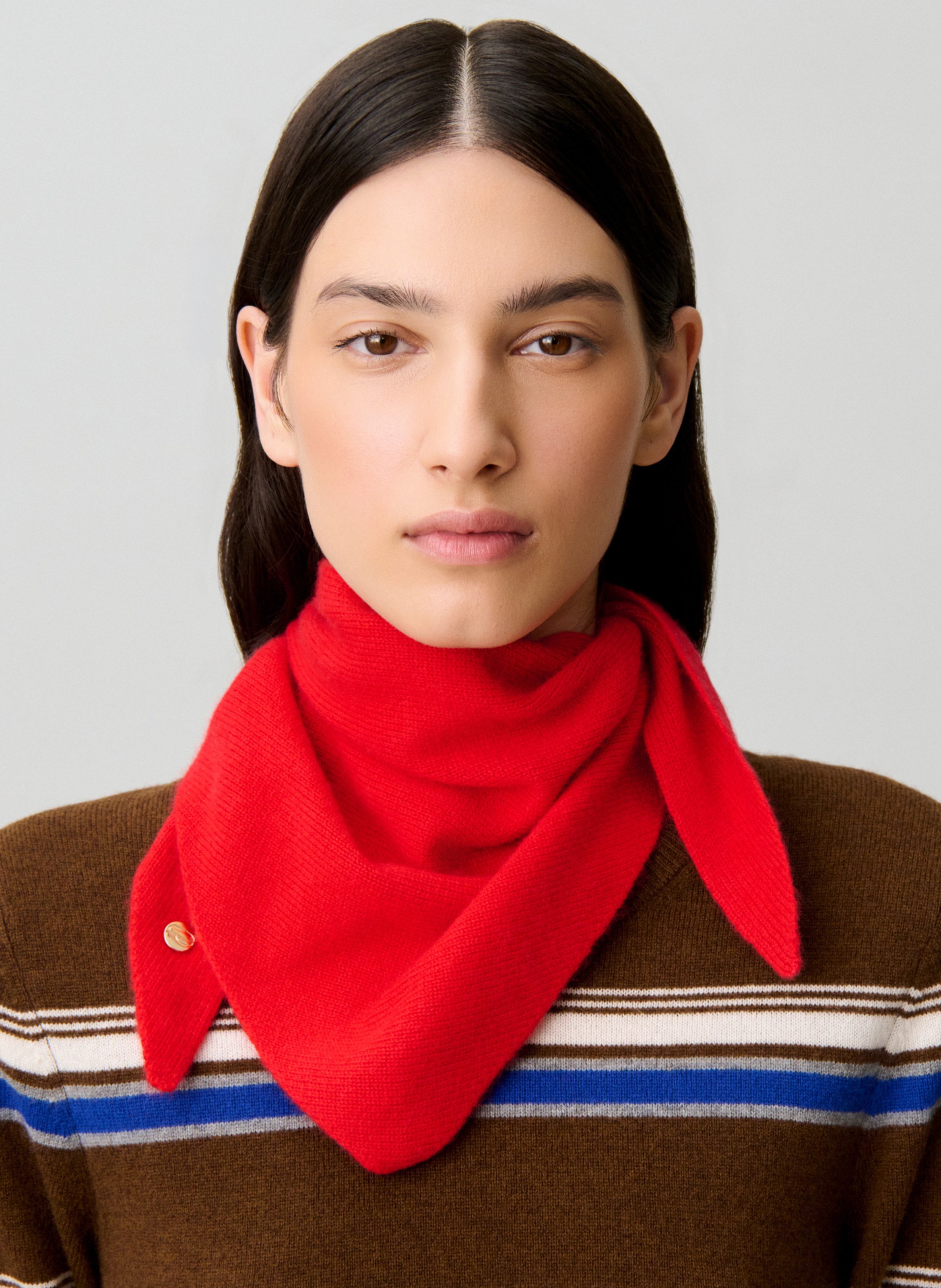 Echarpe en laine et cachemire CLAUDIE PIERLOT Rouge