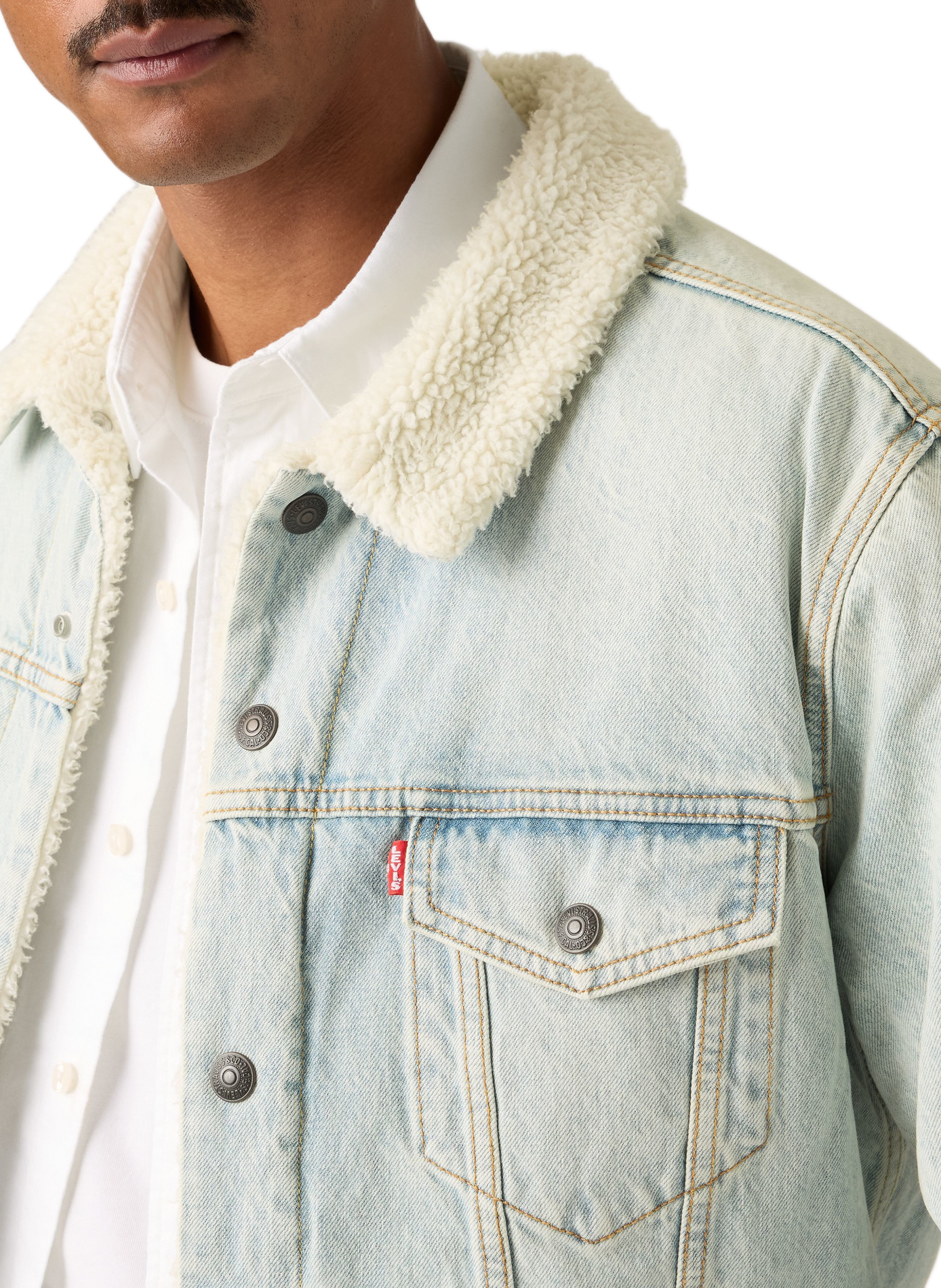 Fleece-lined denim jacket | Blue LEVI'S Men