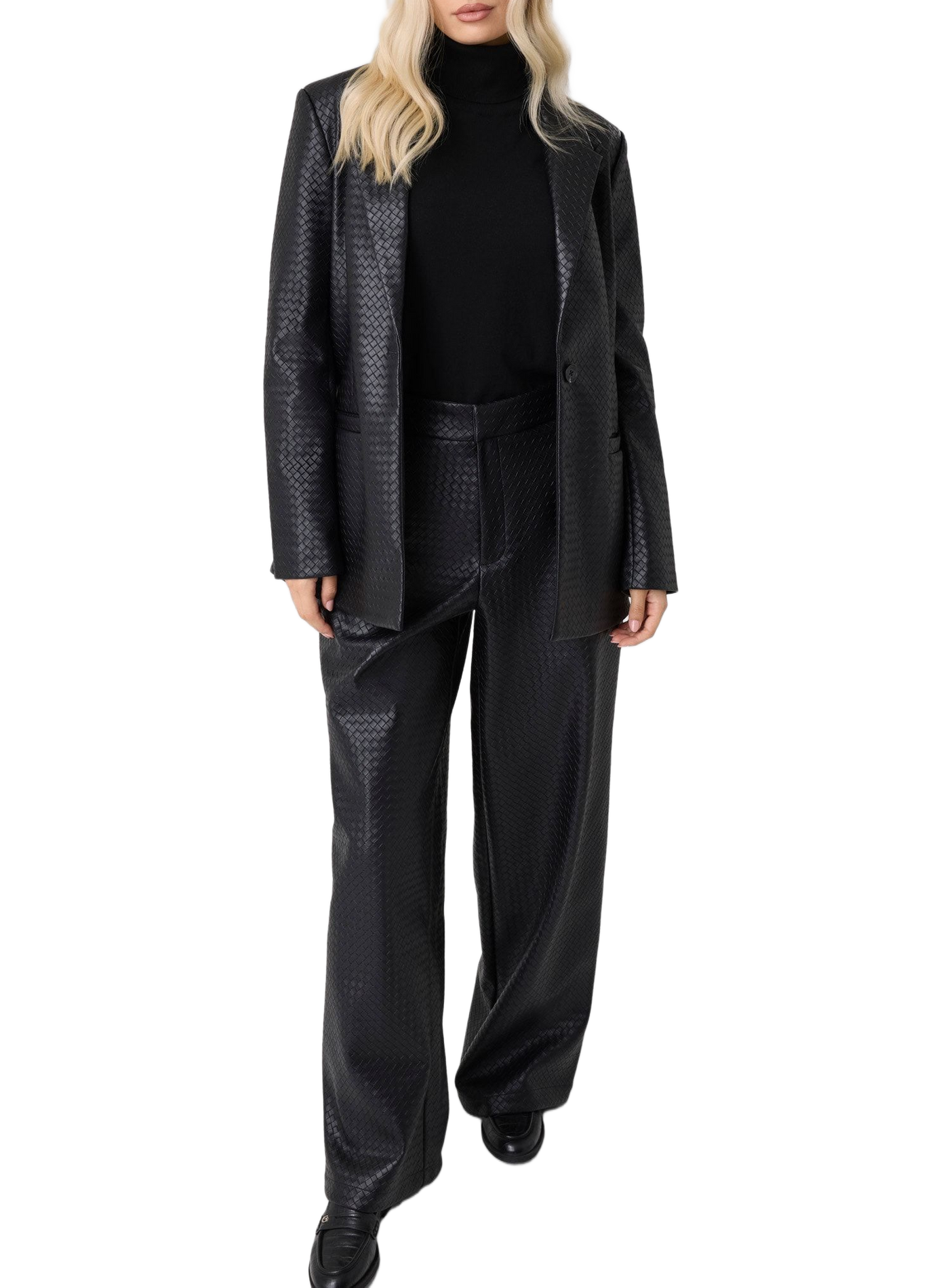 Strukturierter, gerade geschnittener Blazer GUESS Schwarz