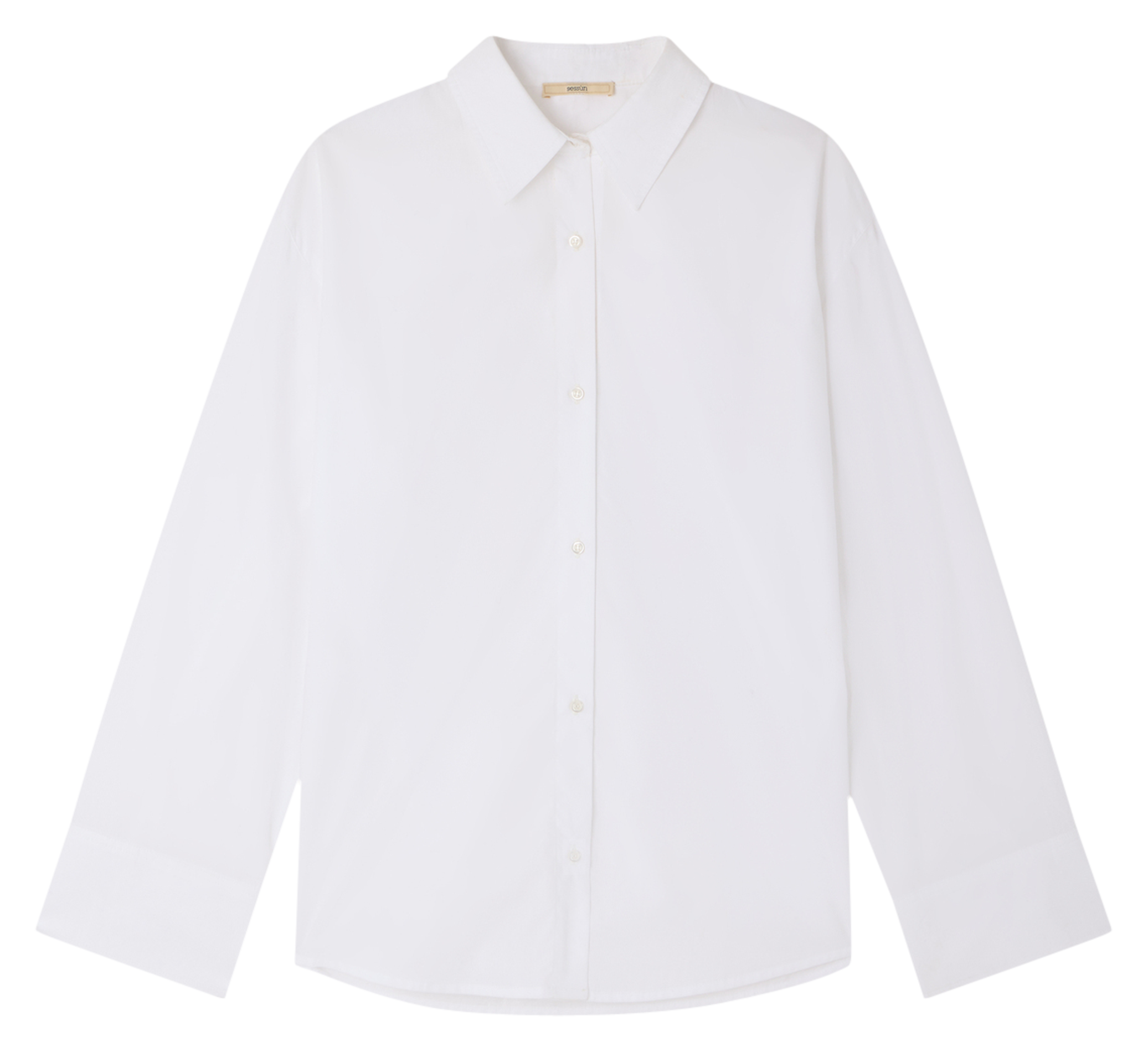 Chemise droite en coton neomi SESSUN Blanc