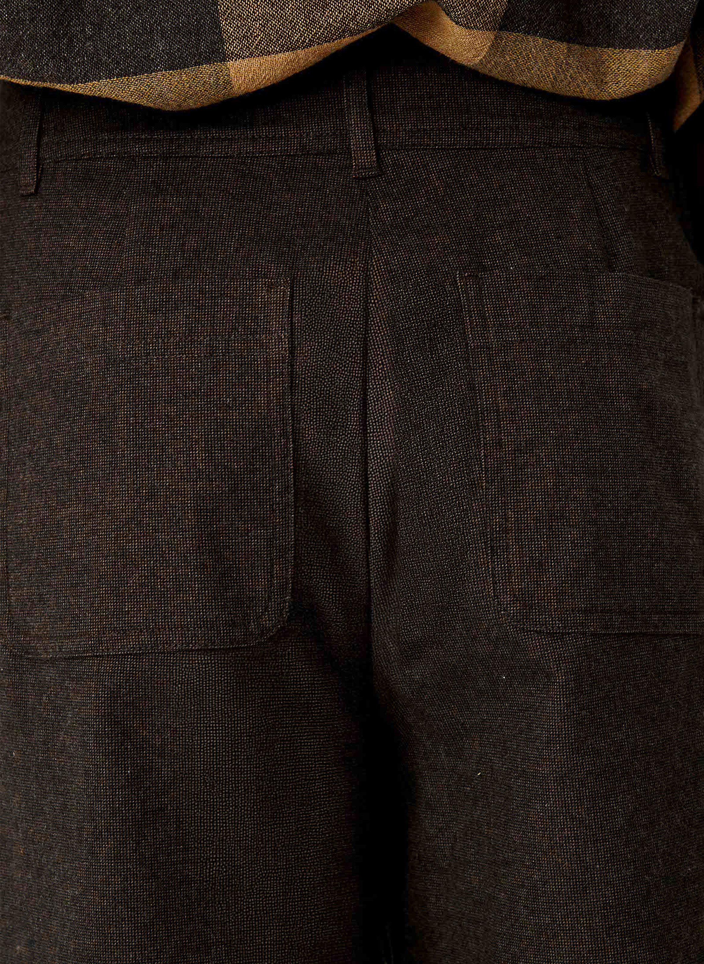 Pantalon taille haute large uni manhafall SESSUN Marron