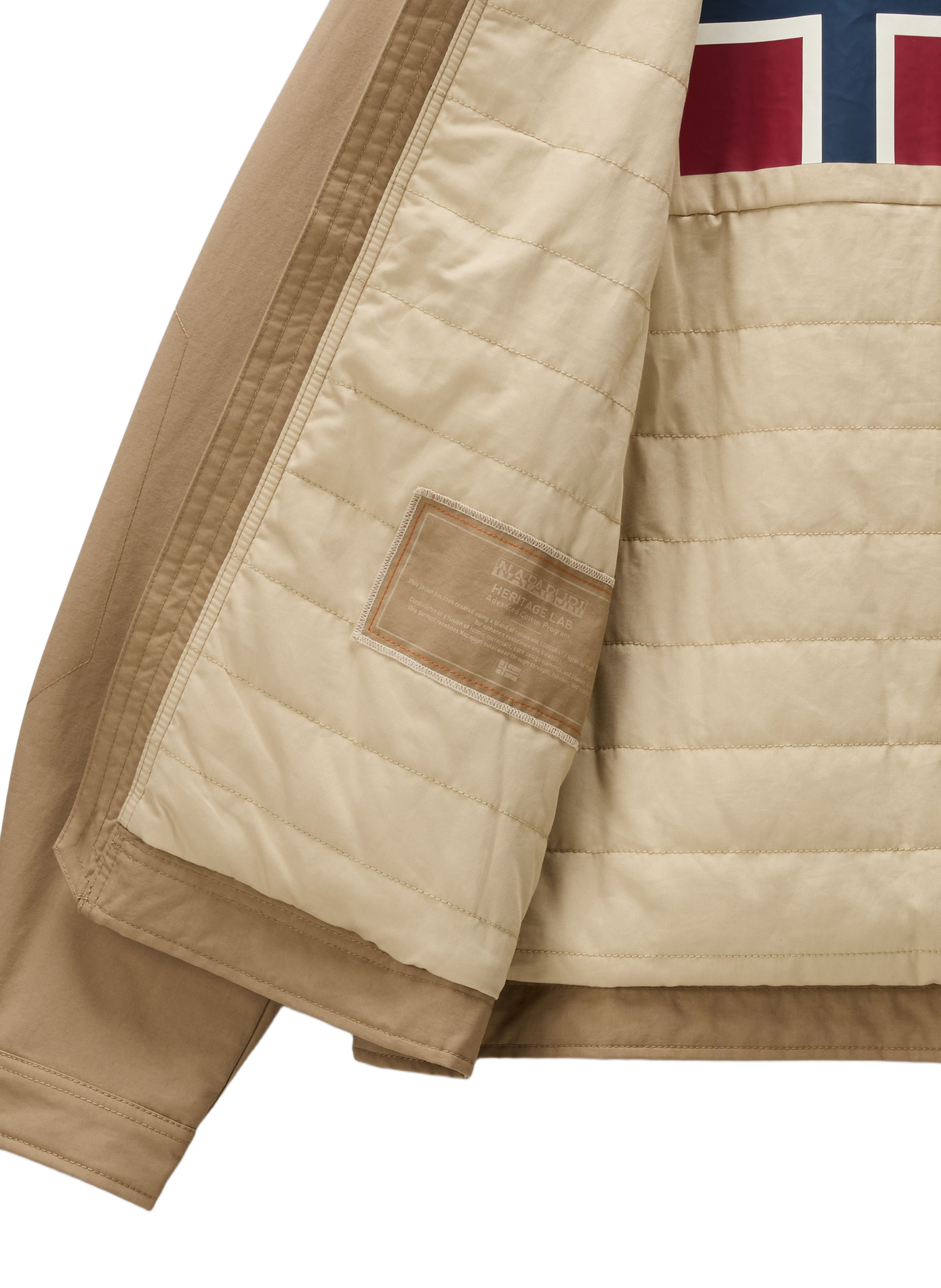 Classic straight solid color jacket with classic collar. NAPAPIJRI Brown