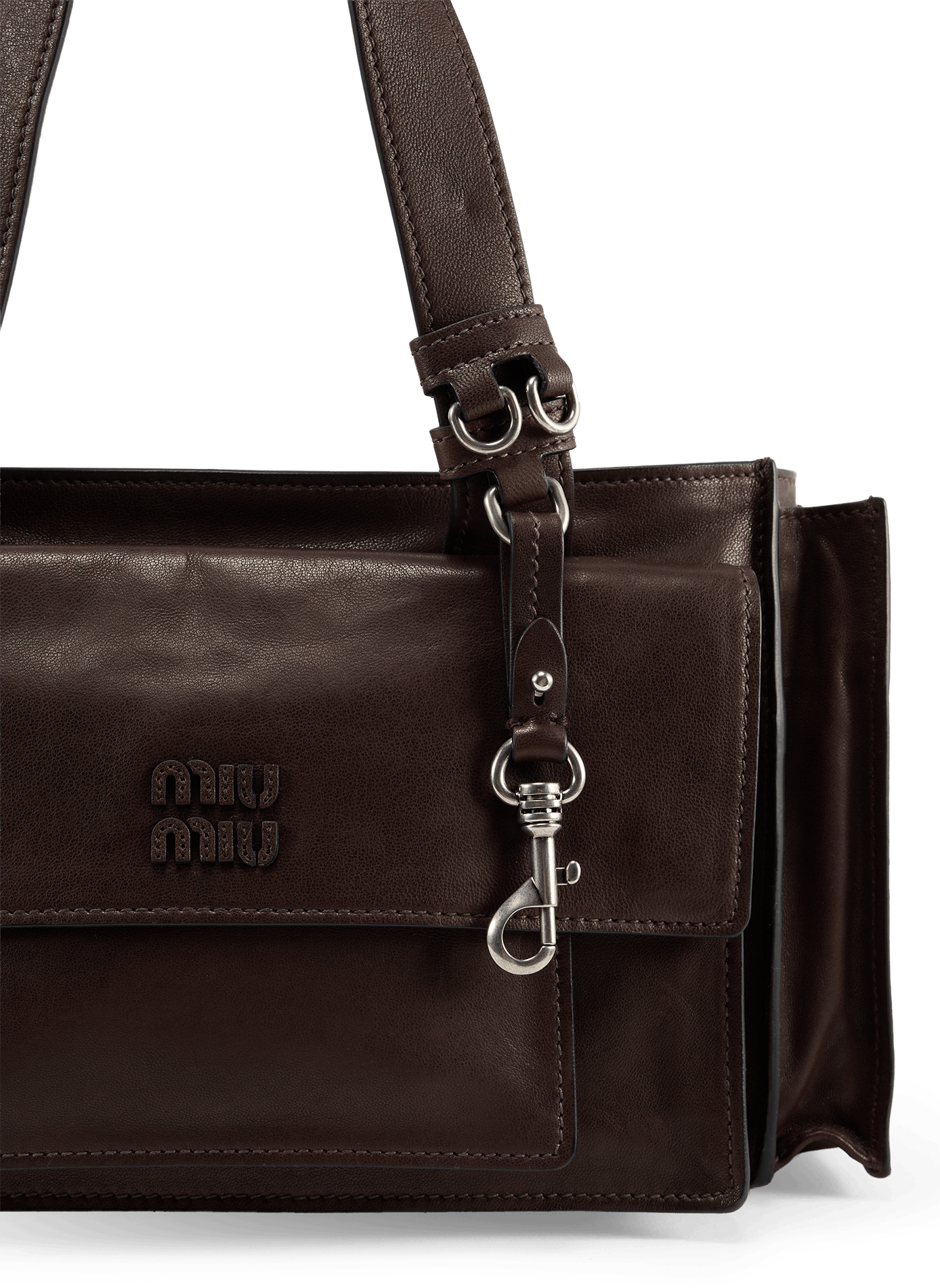 Utilitytas van leer MIU MIU Bruin