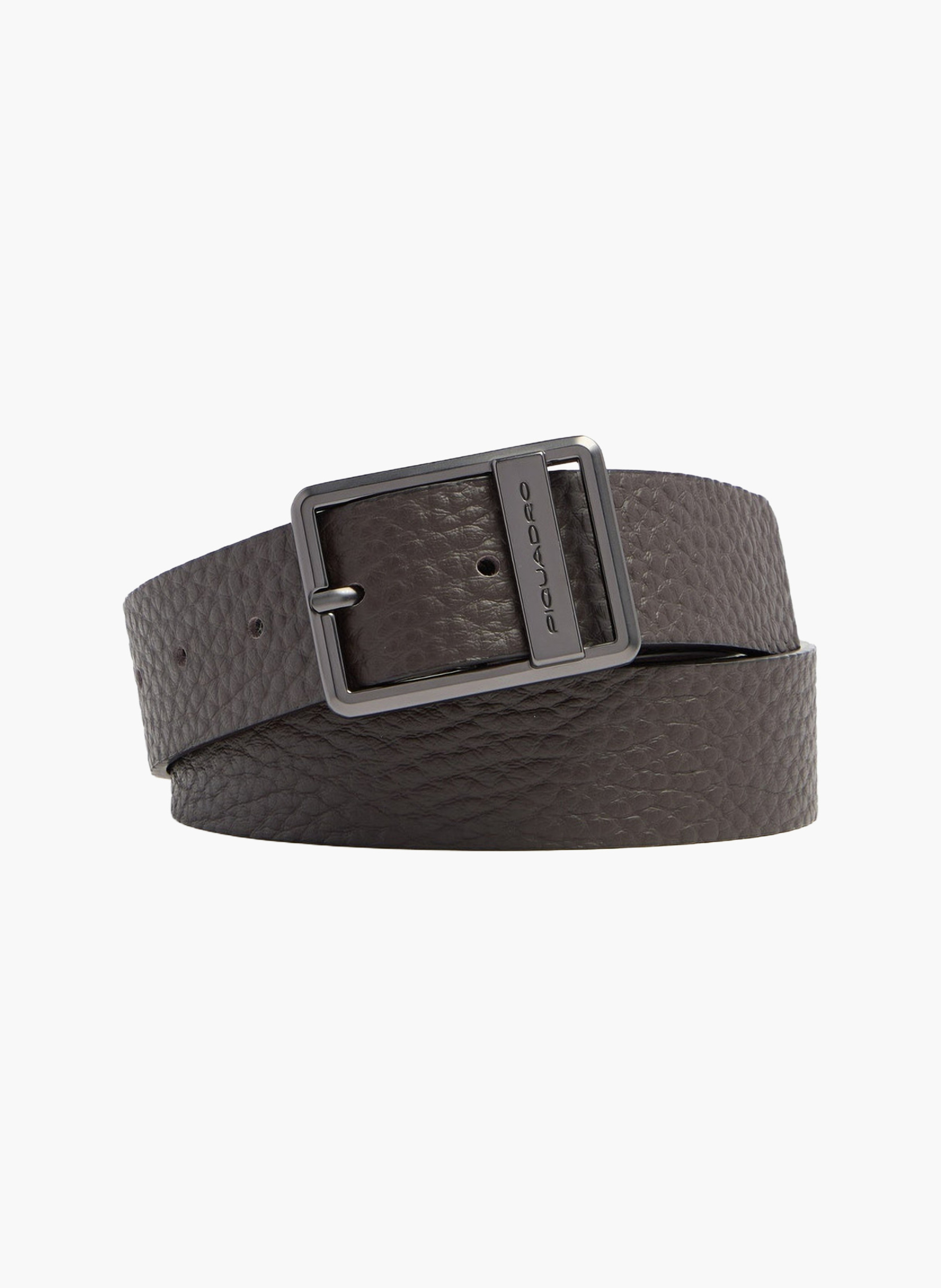 Men's leather belt with prong buckle PIQUADRO Brown