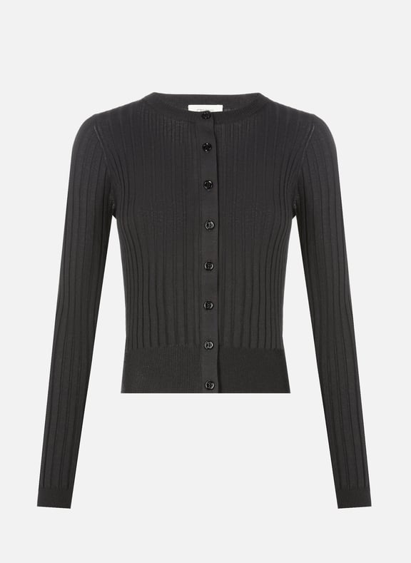 Cardigan côtelé en coton CRUSH COLLECTION Cardigan côtelé en coton CRUSH COLLECTION