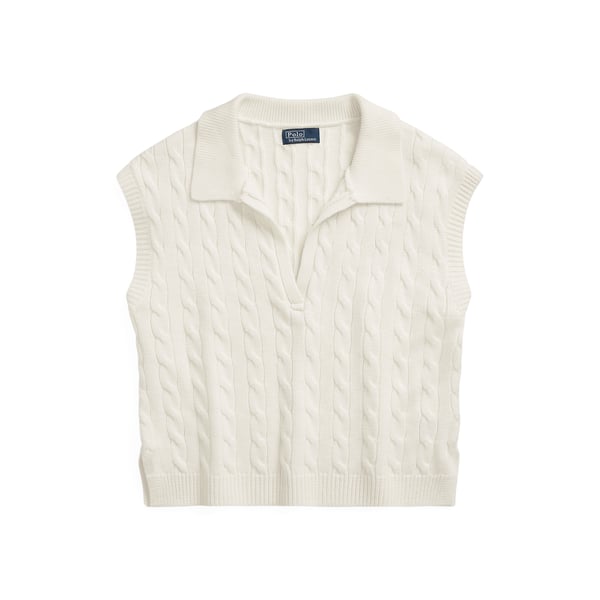 Pull sans manches en cachemire, soie et laine