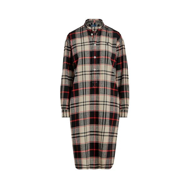 Robe longue à carreaux