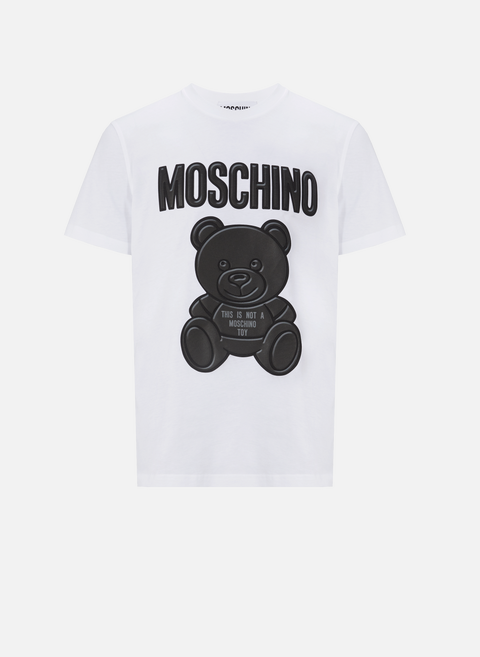 T-shirt Bear en coton WhiteMOSCHINO 