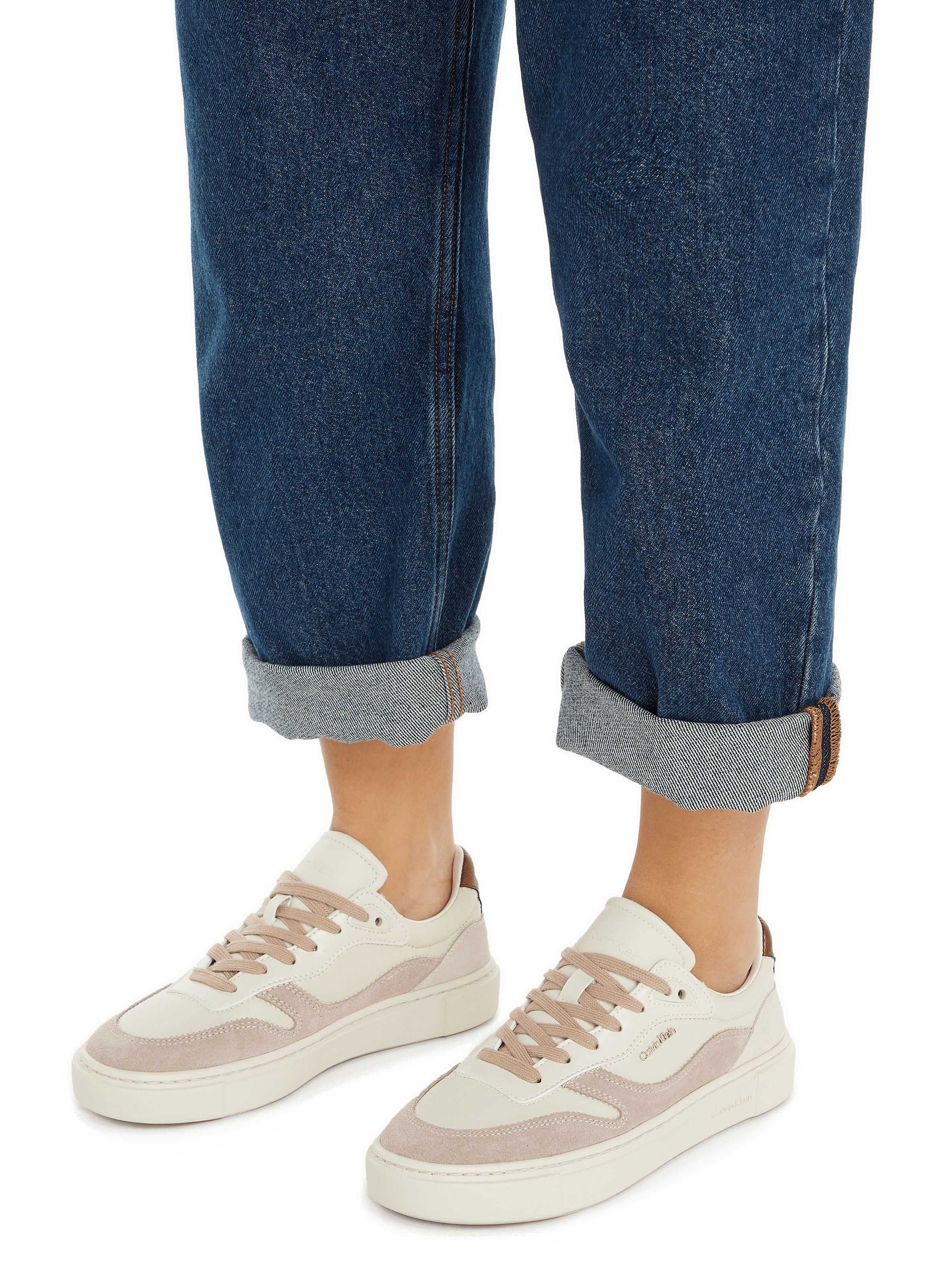 Leather sneakers CALVIN KLEIN Brown