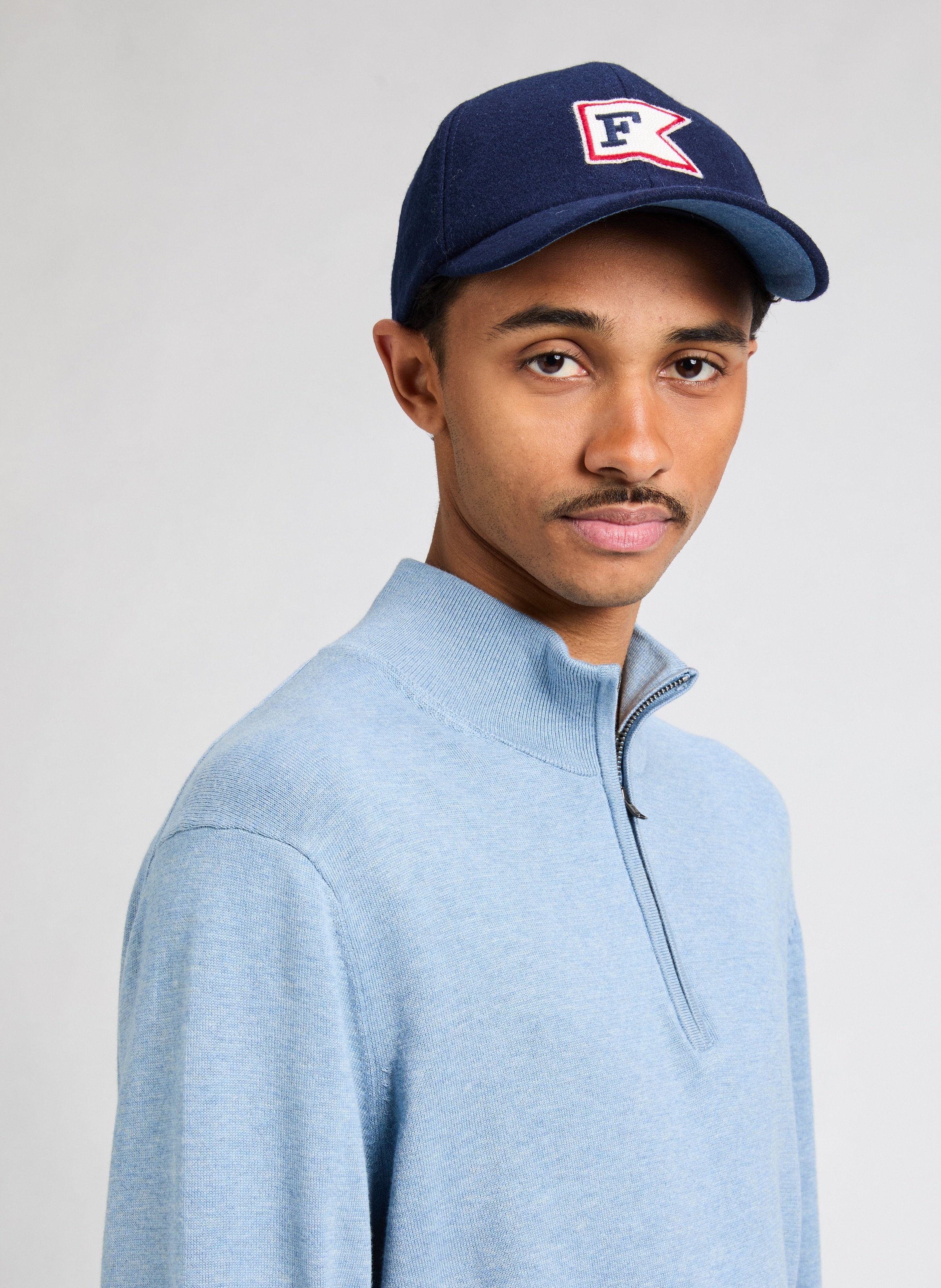 Cotton and linen jumper | Blue FACONNABLE Men