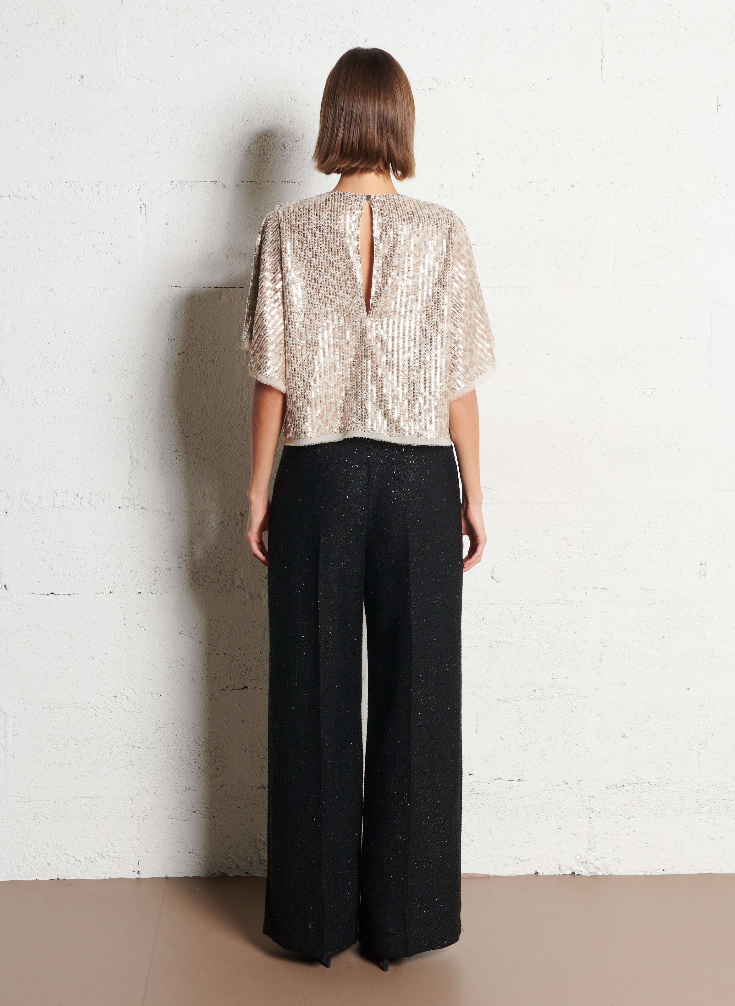 Top oversize brodé IKKS Beige