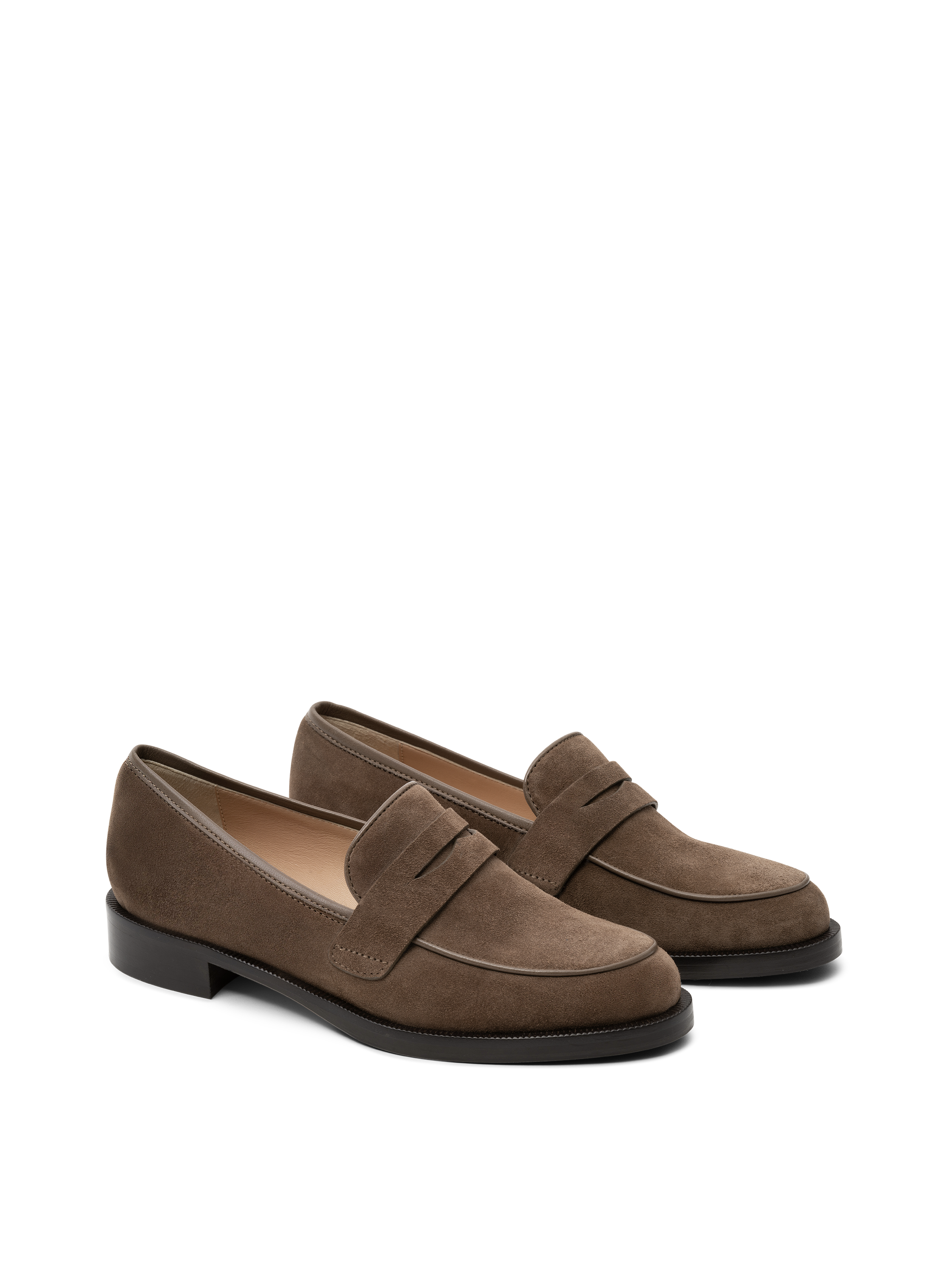 Mocassins baker en veau velours PARALLELE Gris