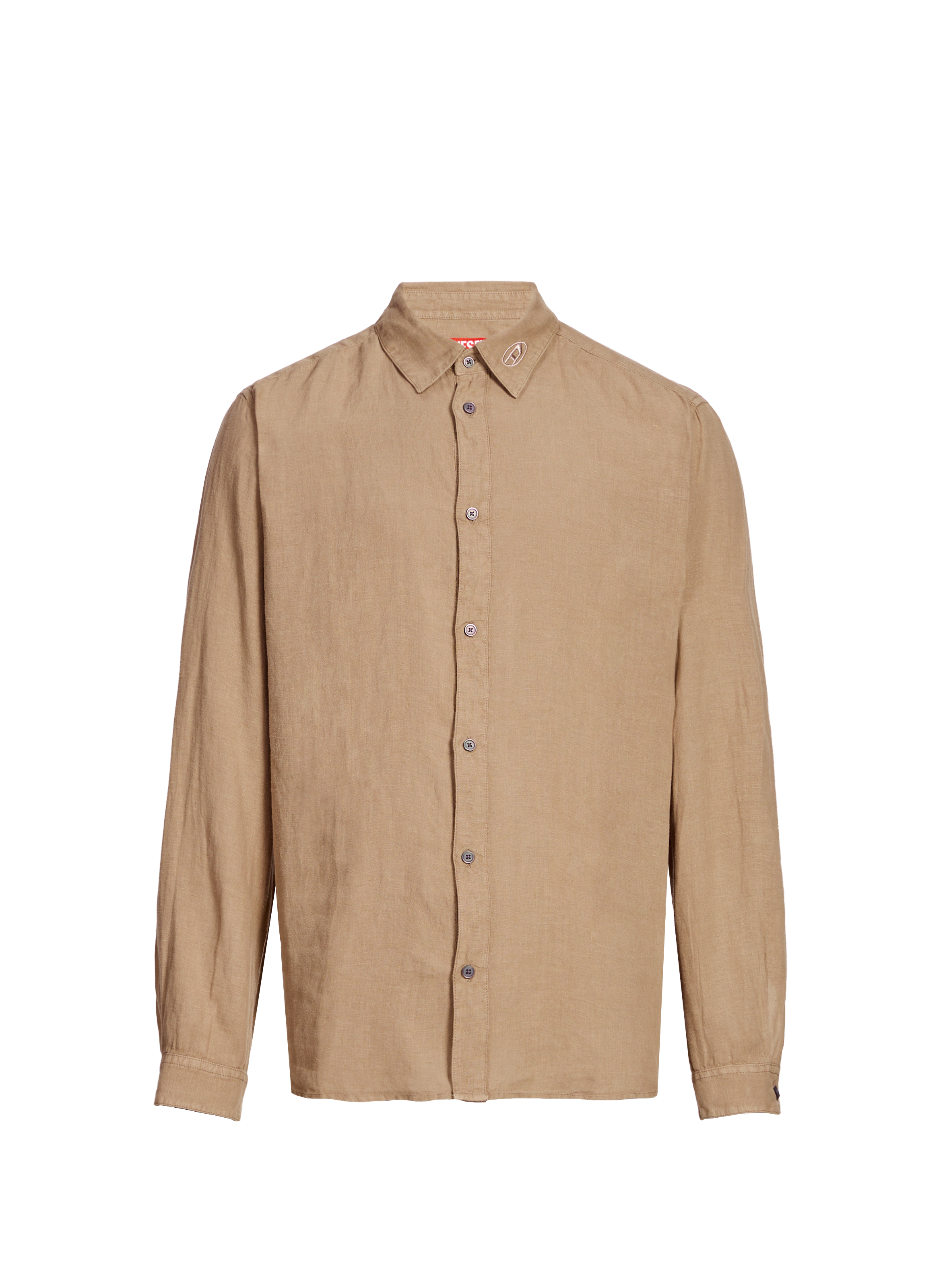 Chemise en lin S-Uccle-A  DIESEL Marron