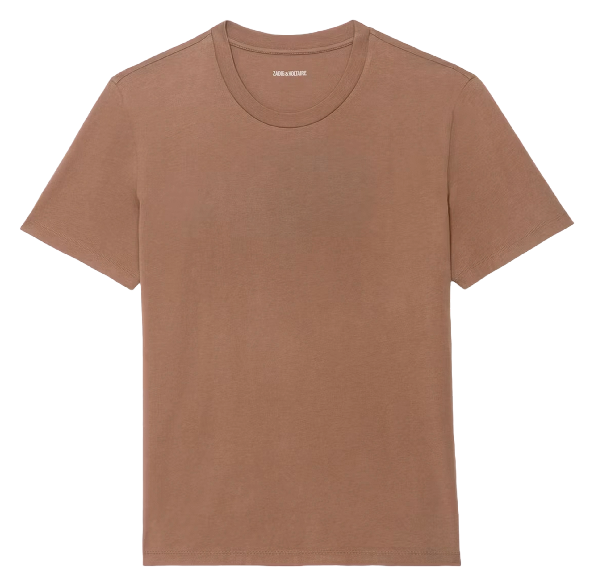 Tee-shirt droit en coton tommy ZADIG&VOLTAIRE Marron