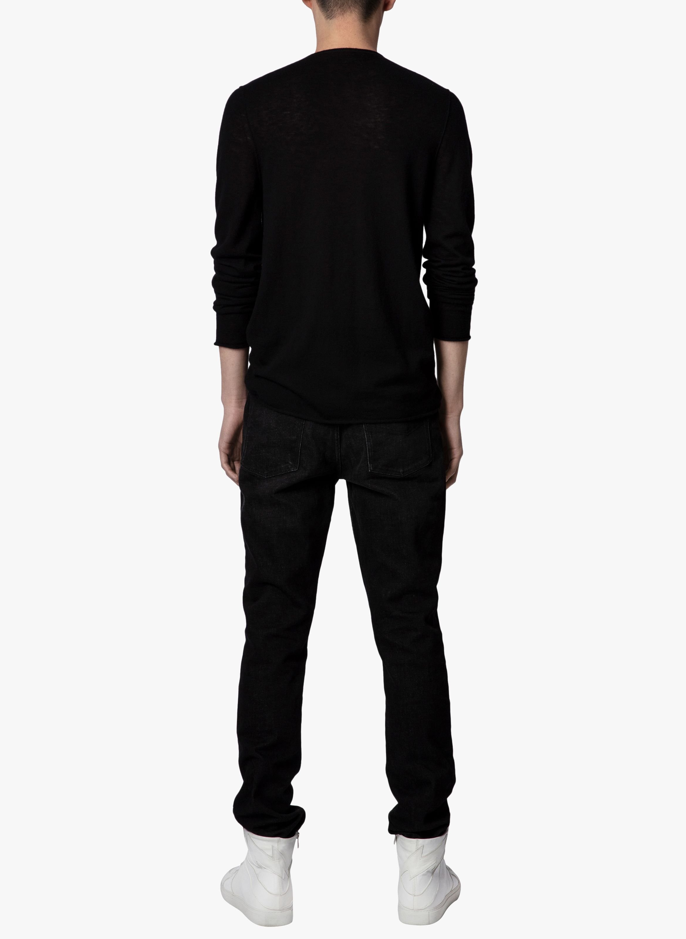 Pull droit en cachemire teiss ZADIG&VOLTAIRE Noir