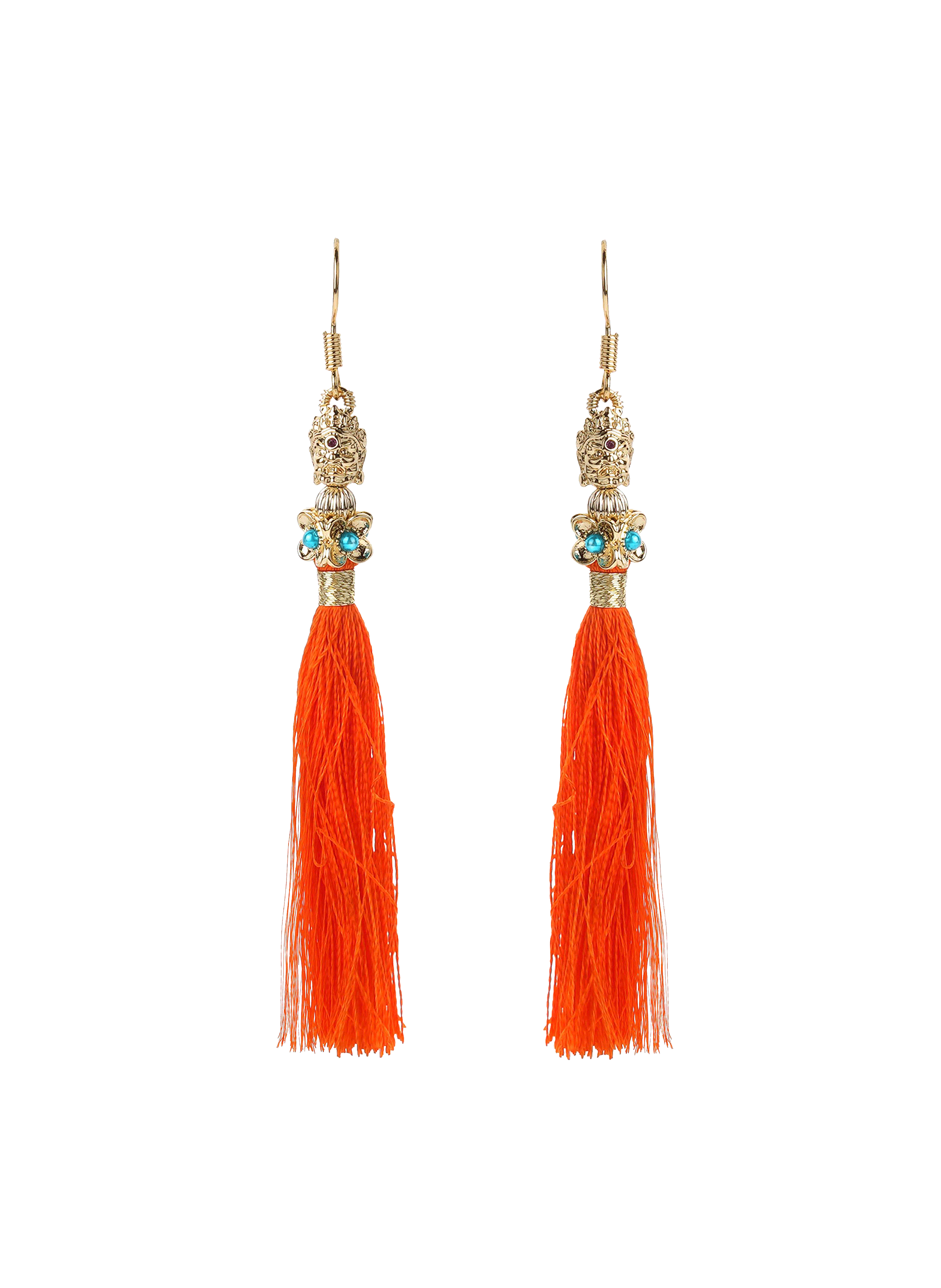 Boucles d'oreilles pendantes pompon selsa HIPANEMA Orange