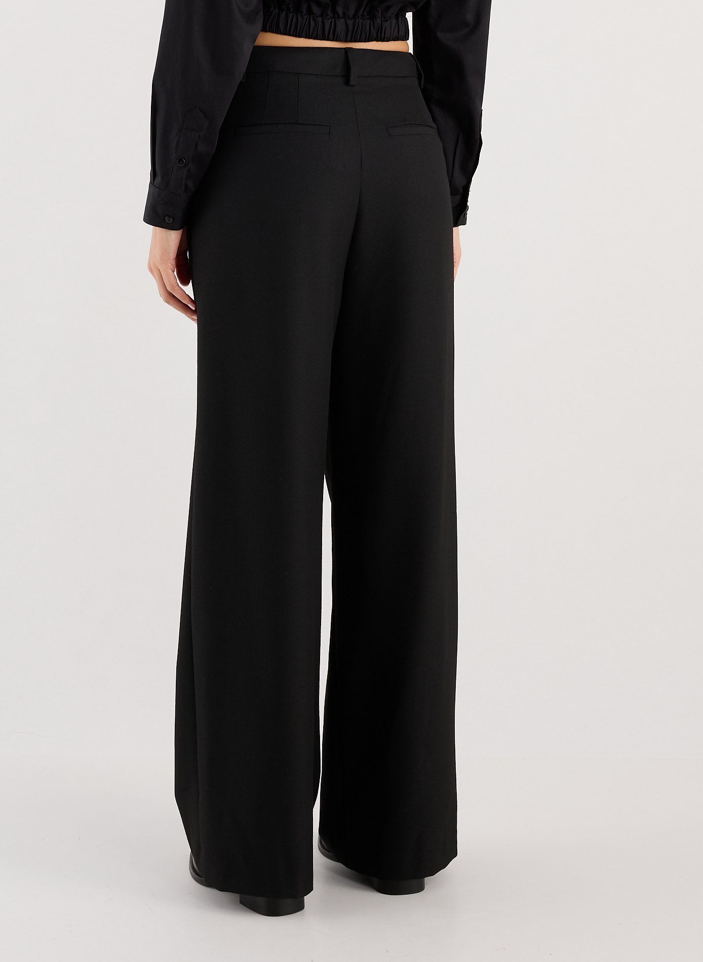 High-waisted wide-leg trousers SAISON 1865 Black