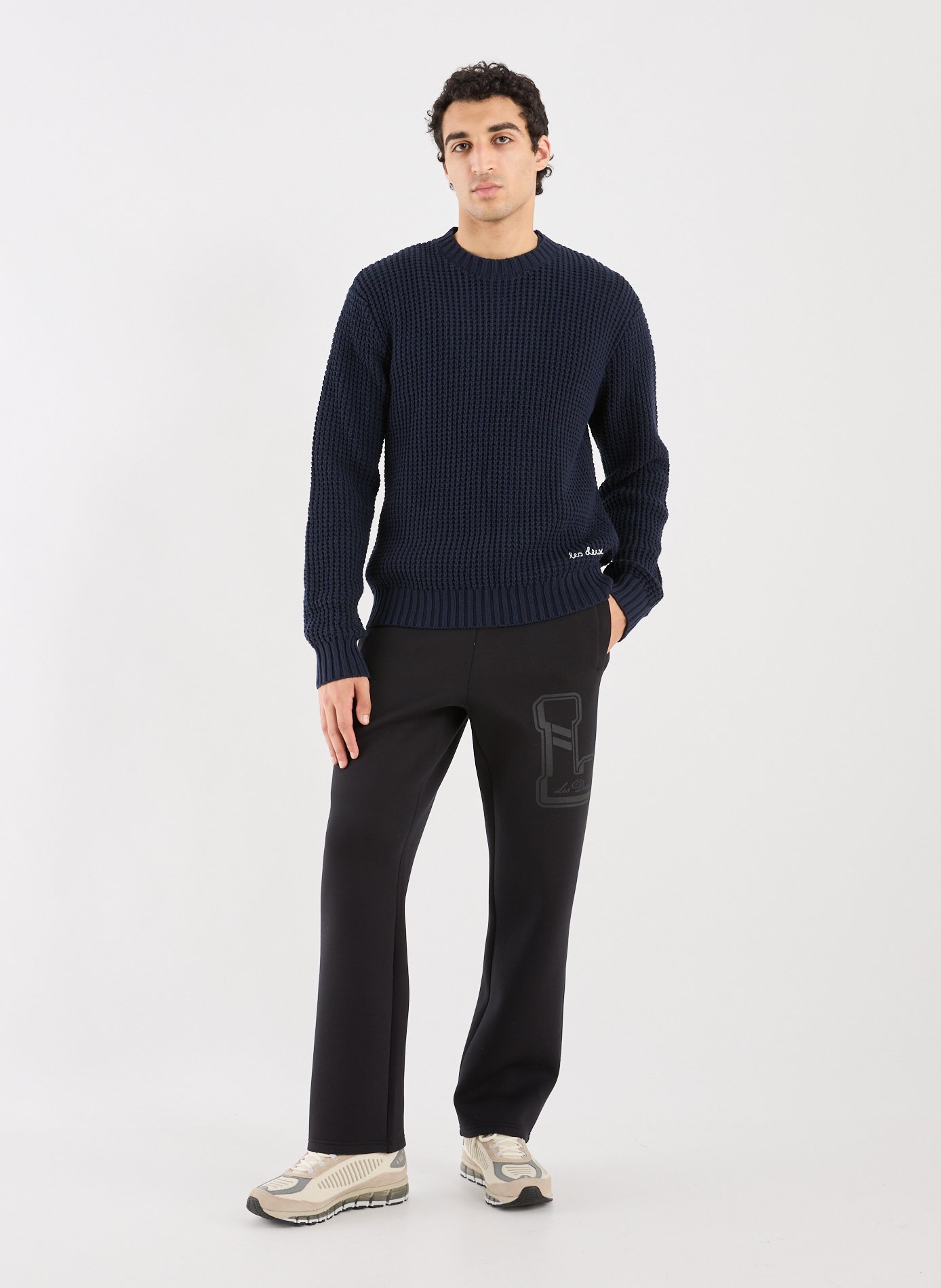 Pull en coton gaufré LES DEUX Bleu