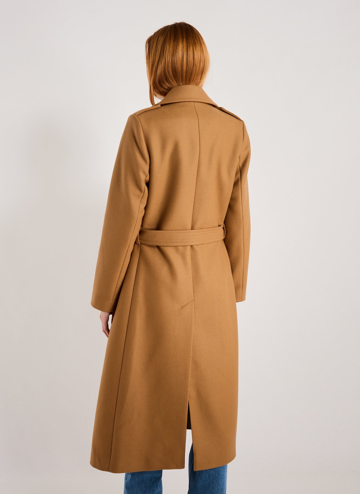 Long wool-blend coat TRENCH & COAT Brown