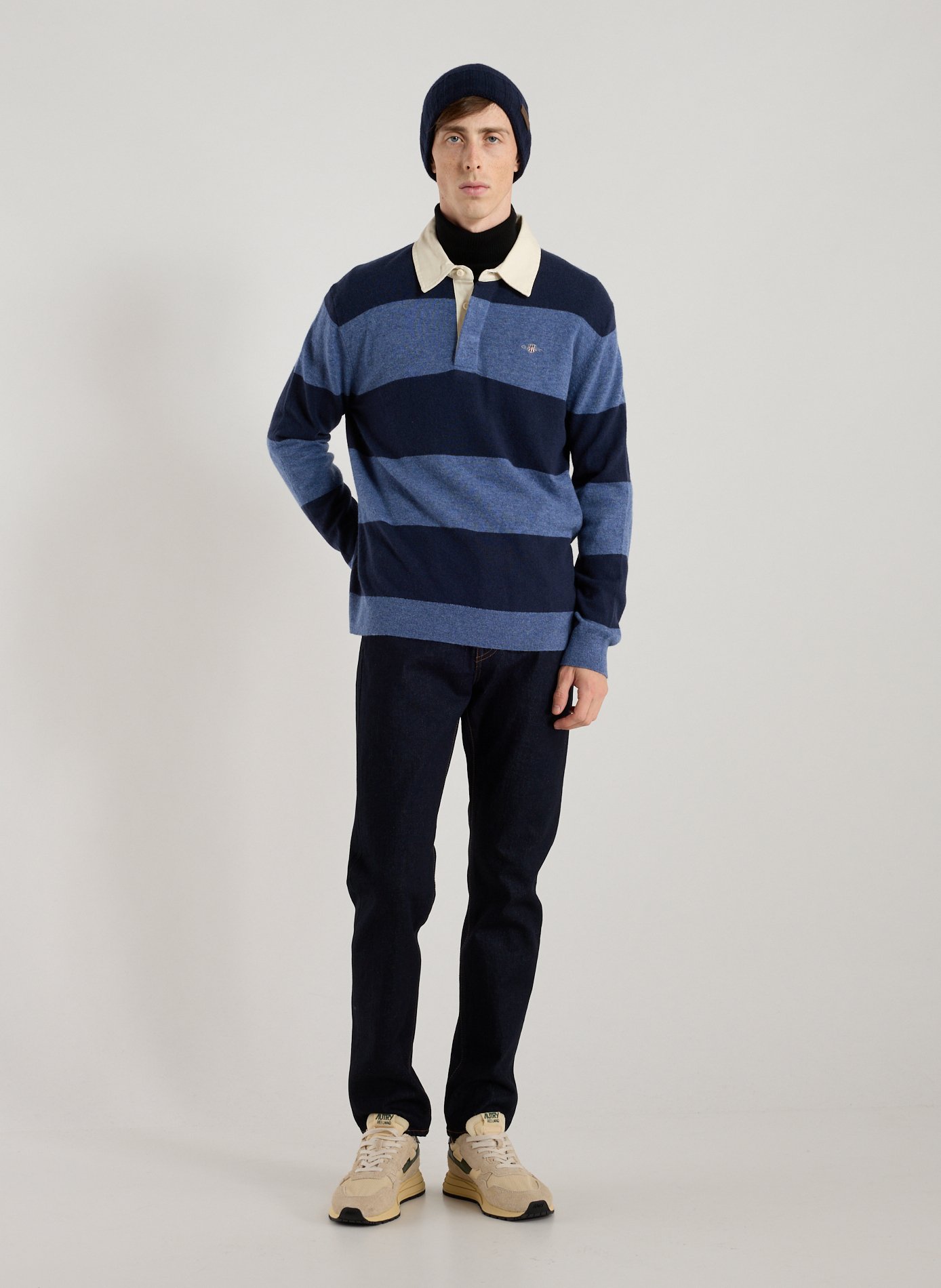 Wool polo neck sweater GANT Blue