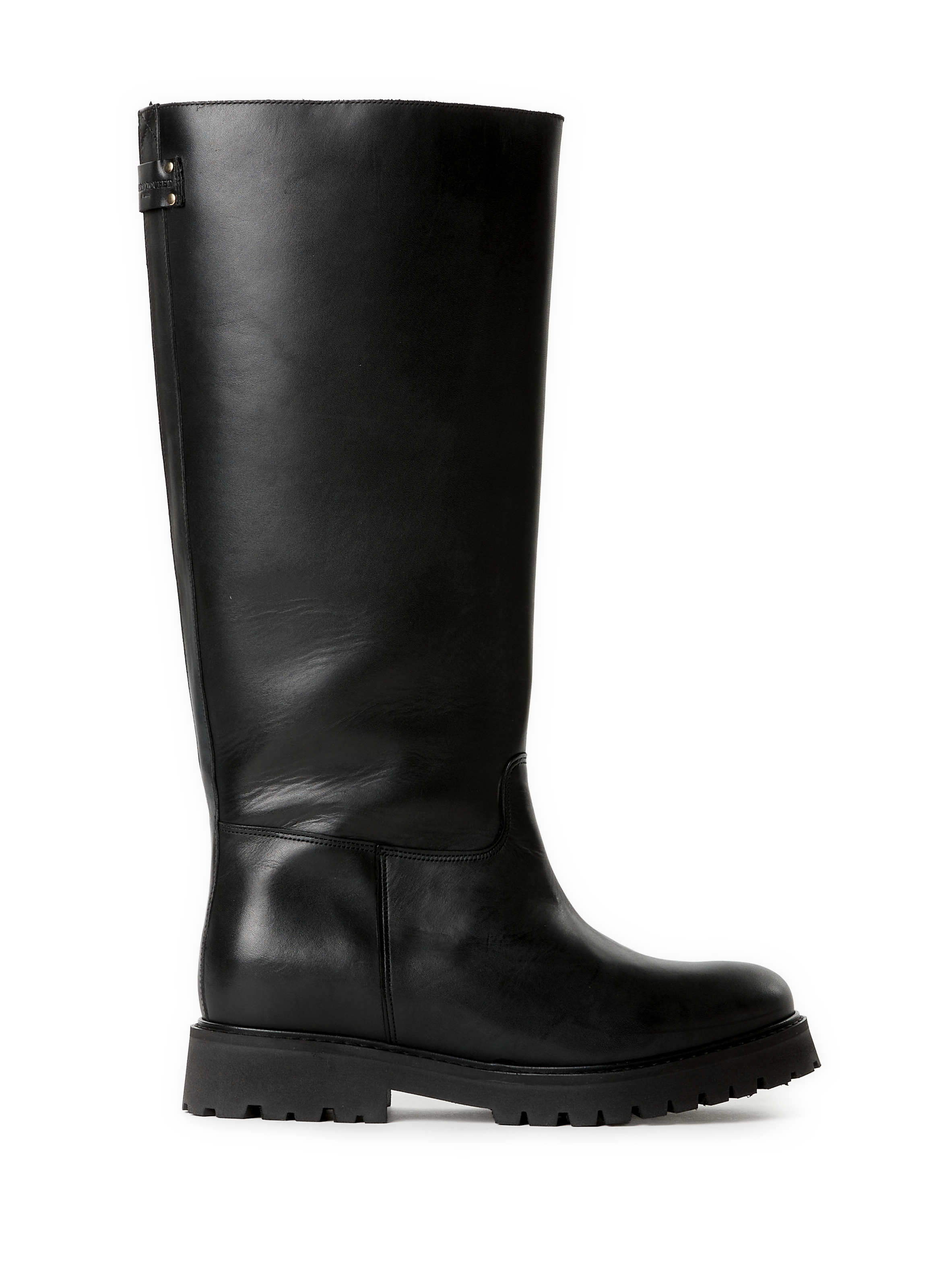 MAISON TOUFET Bottes hautes zippées en cuir Black