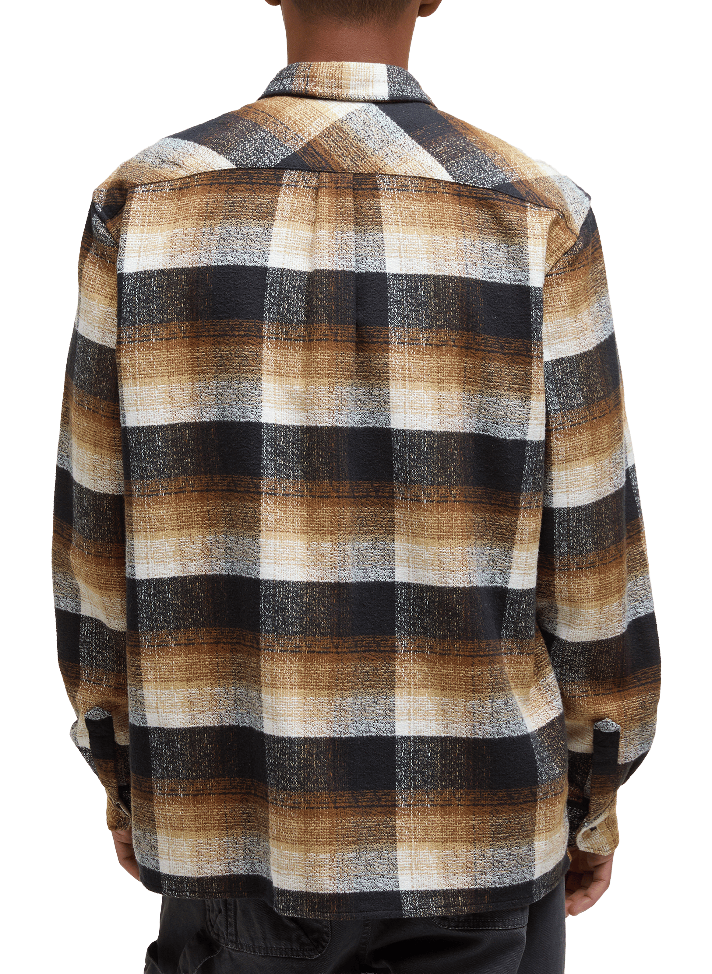 Chemise à carreaux en coton BARBOUR Marron