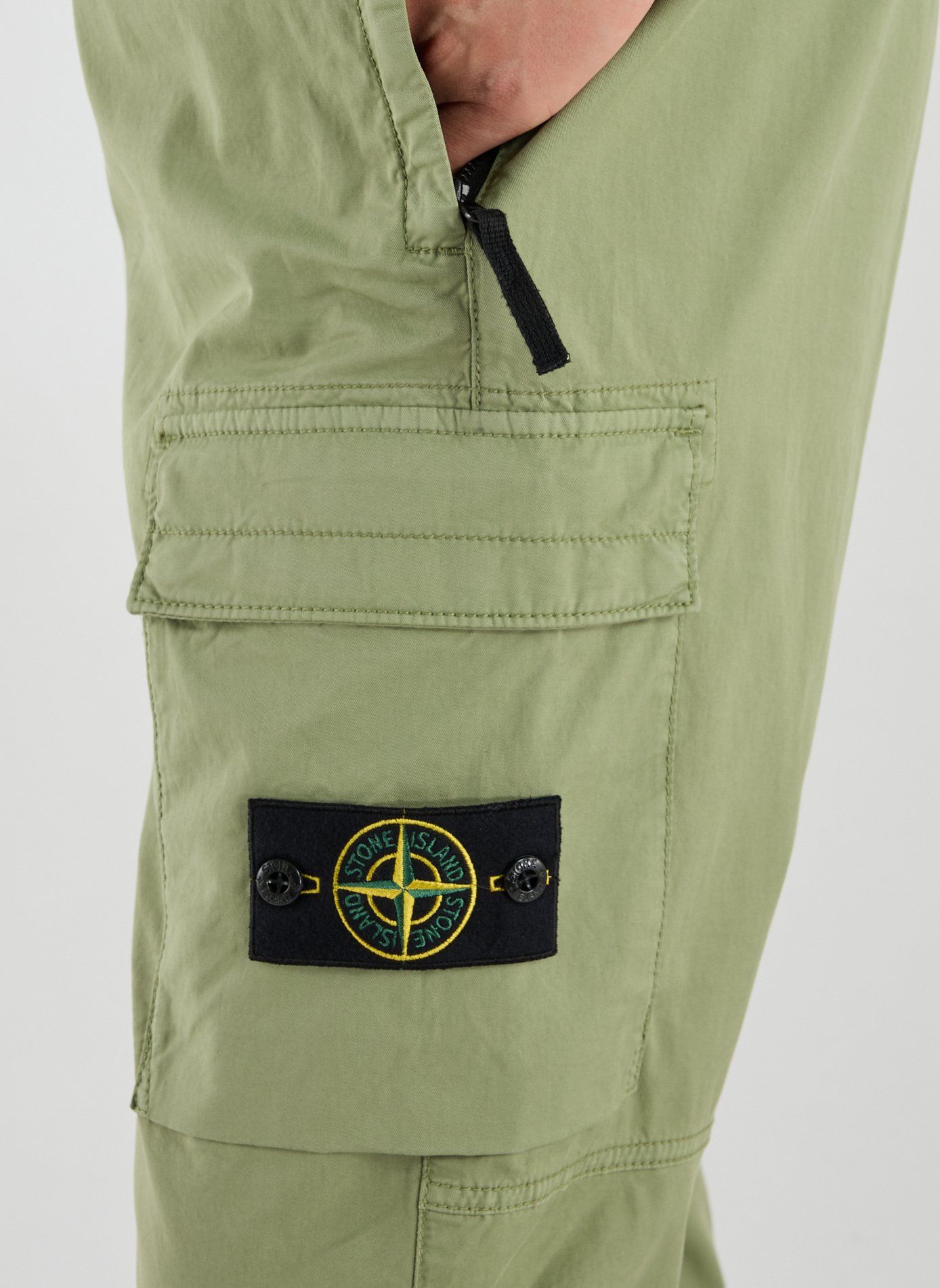 Pantalon cargo en coton mélangé STONE ISLAND Vert