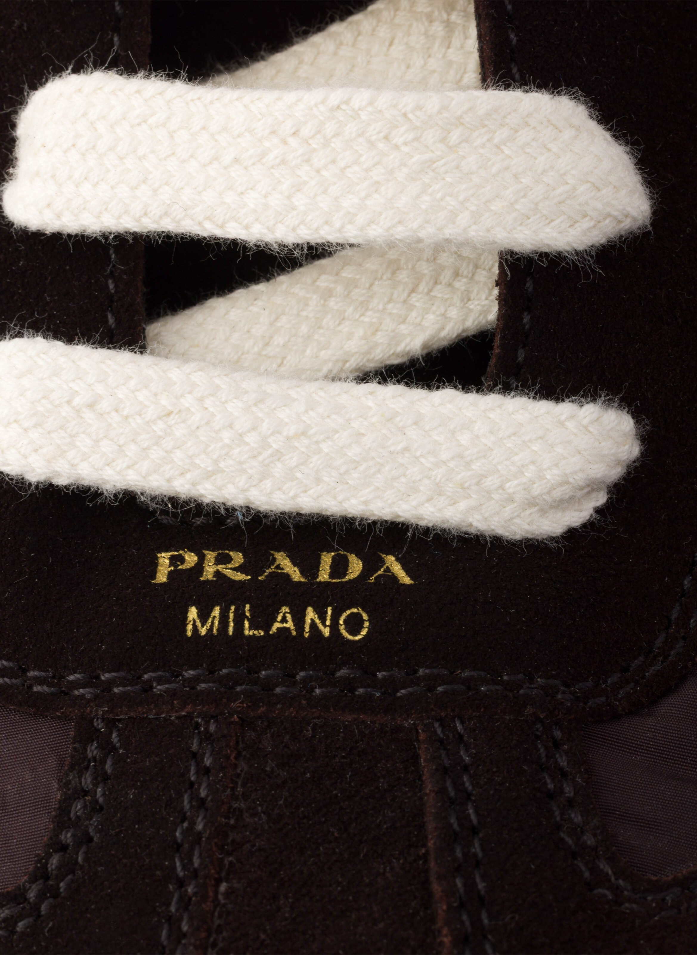 Baskets en daim et re-nylon montecarlo re-edition PRADA Marron