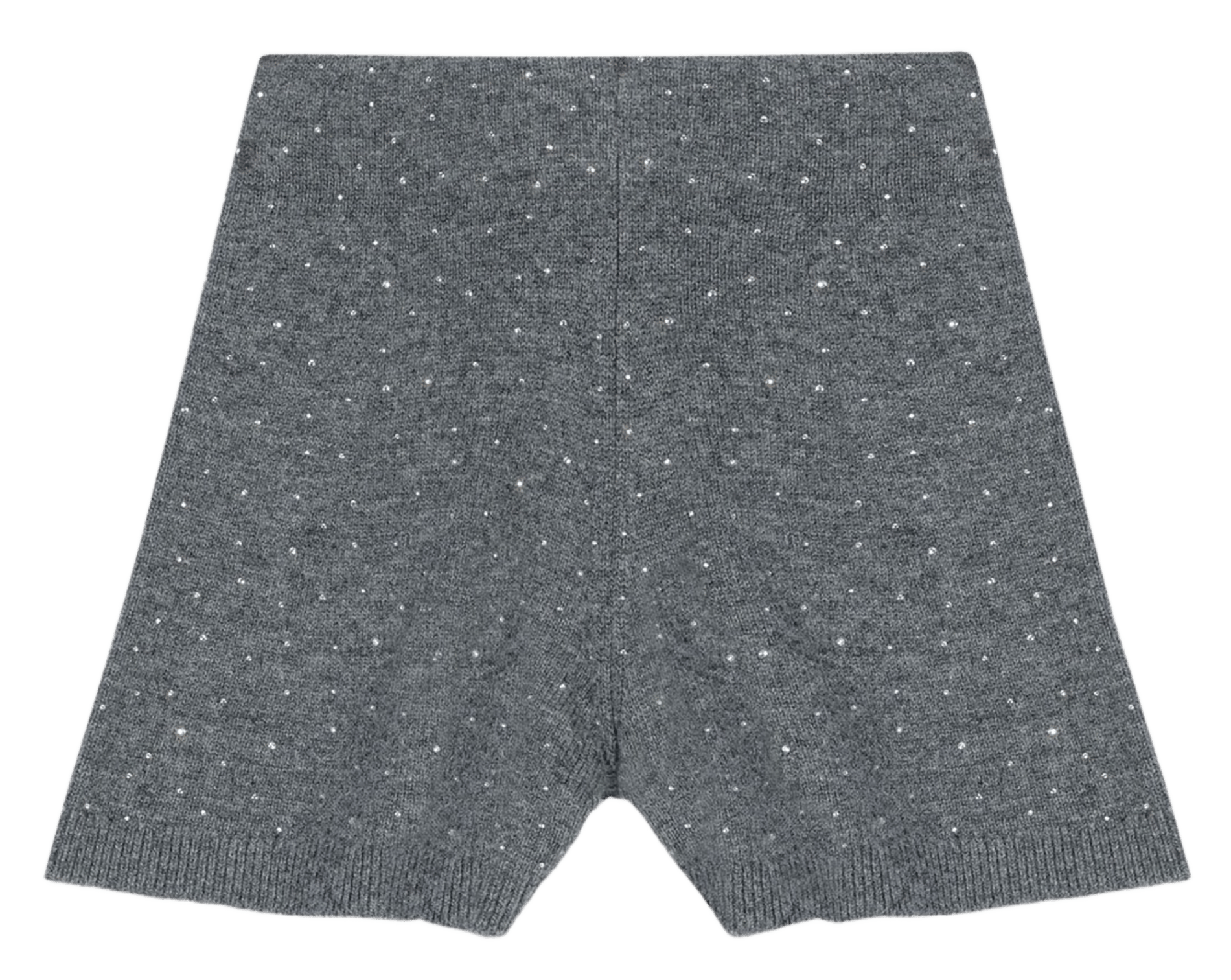 Short en maille à strass MAJE Gris