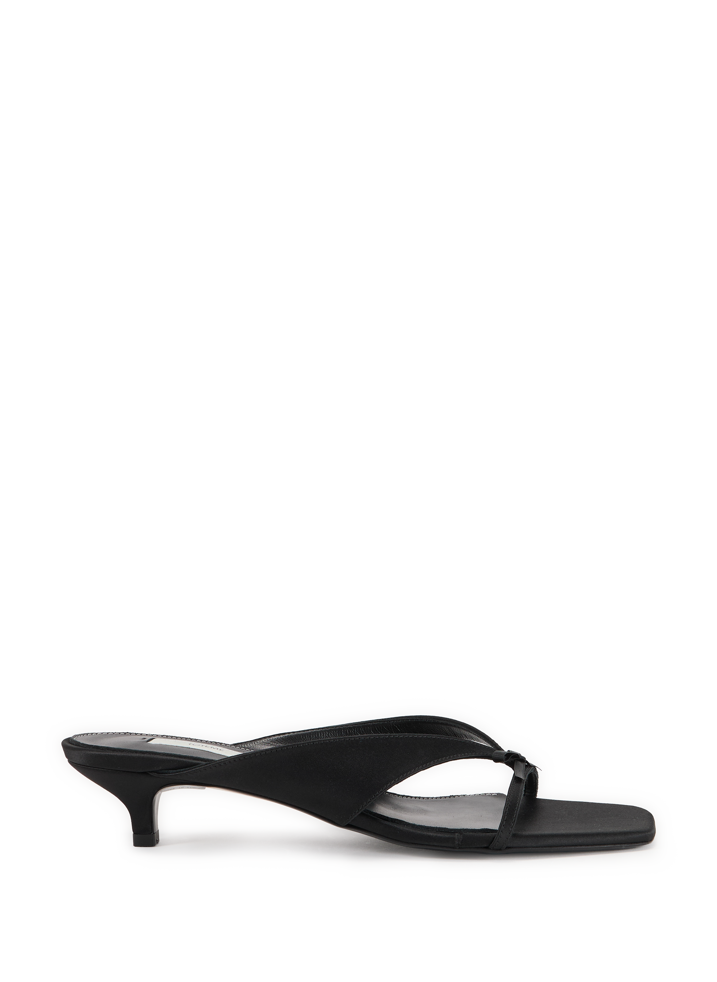 Satin high heel sandals with bow TOTEME Black