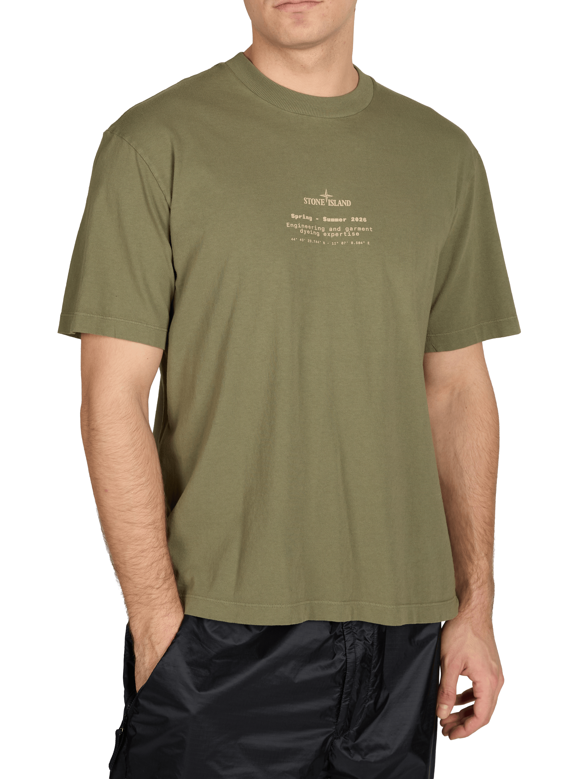 T-shirt avec imprimé STONE ISLAND Kaki