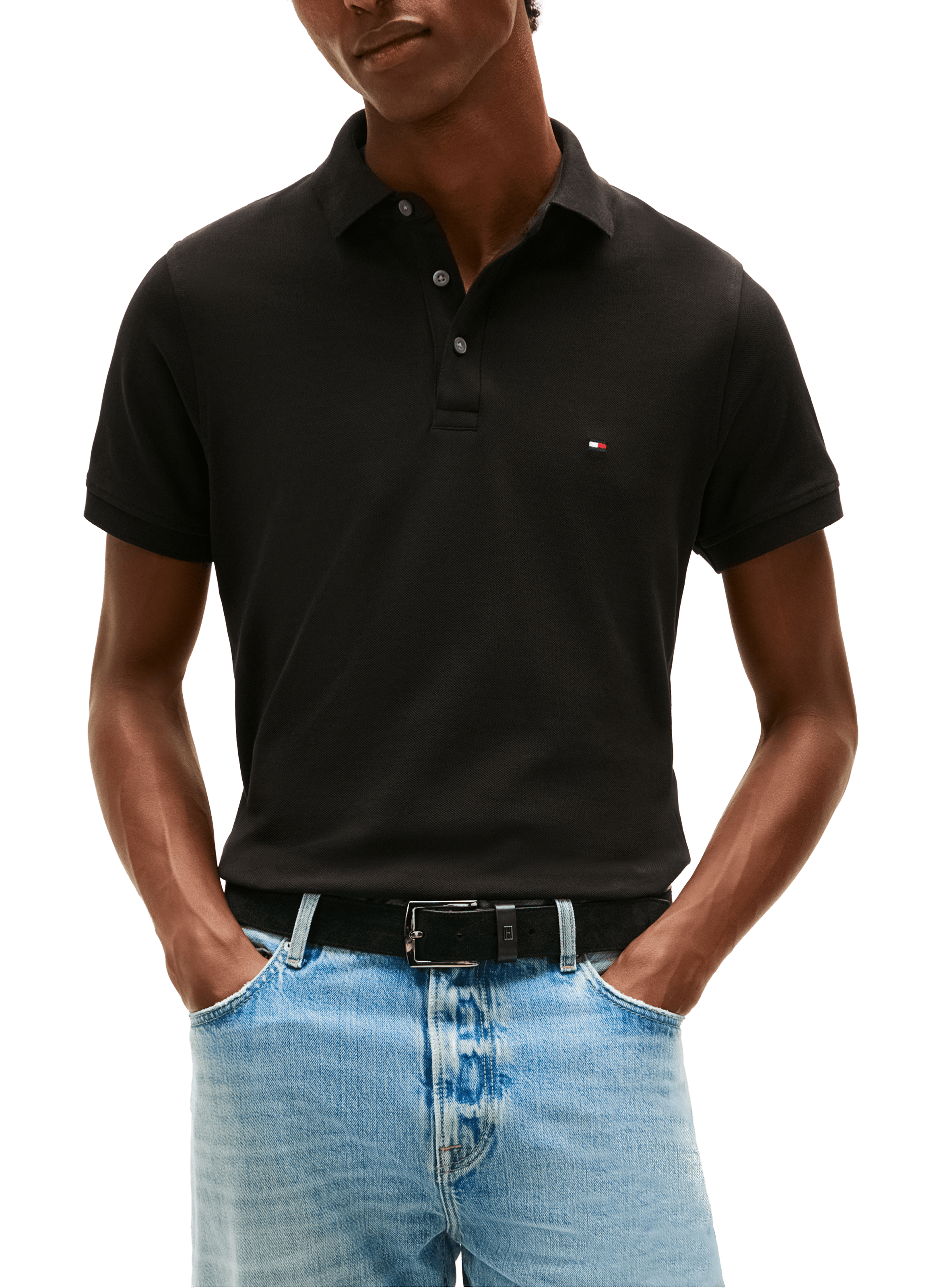 Iconic 1985 organic cotton polo shirt TOMMY HILFIGER Black