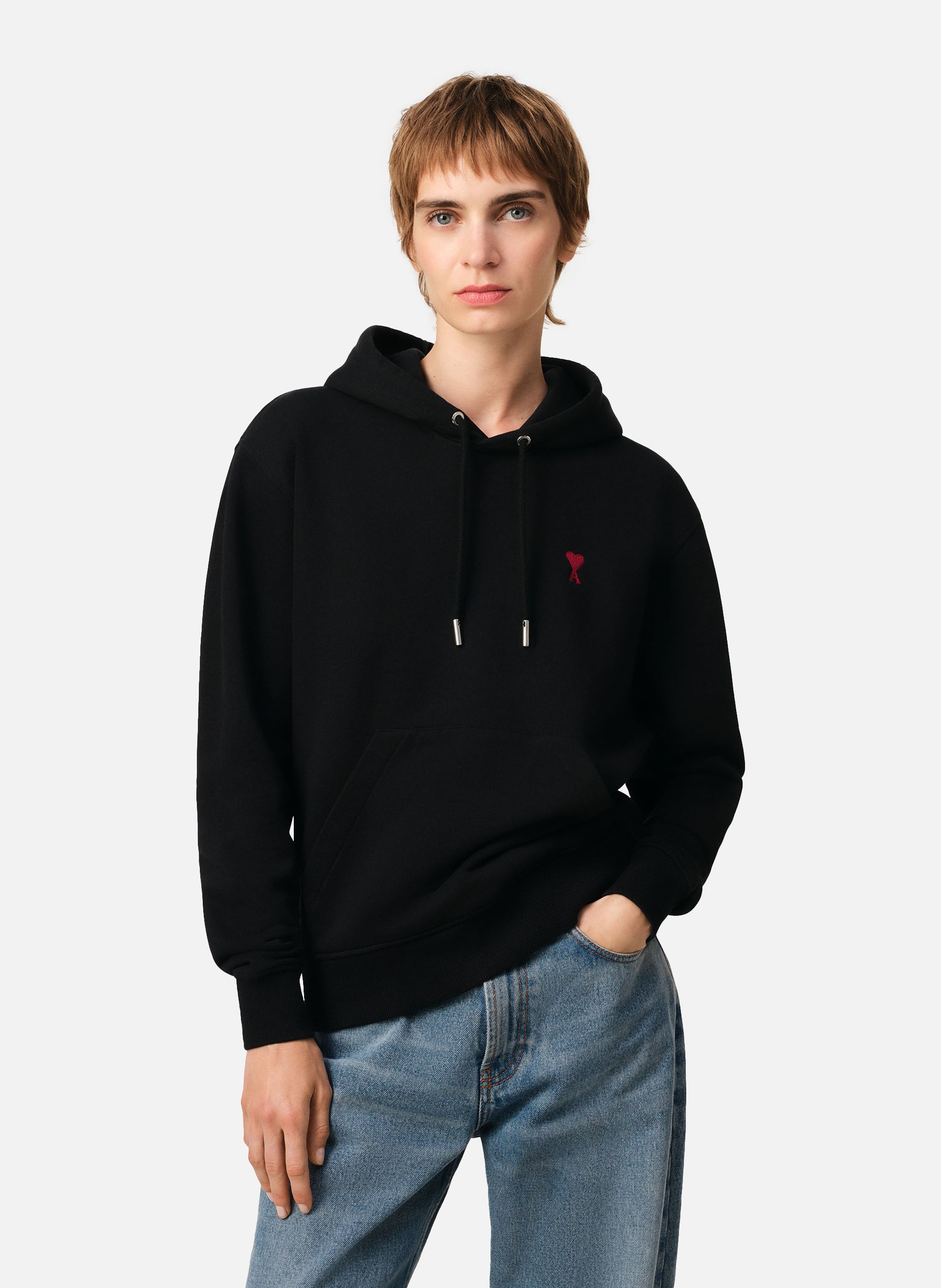Hoodie Ami de Coeur Rouge unisexe AMI PARIS Noir