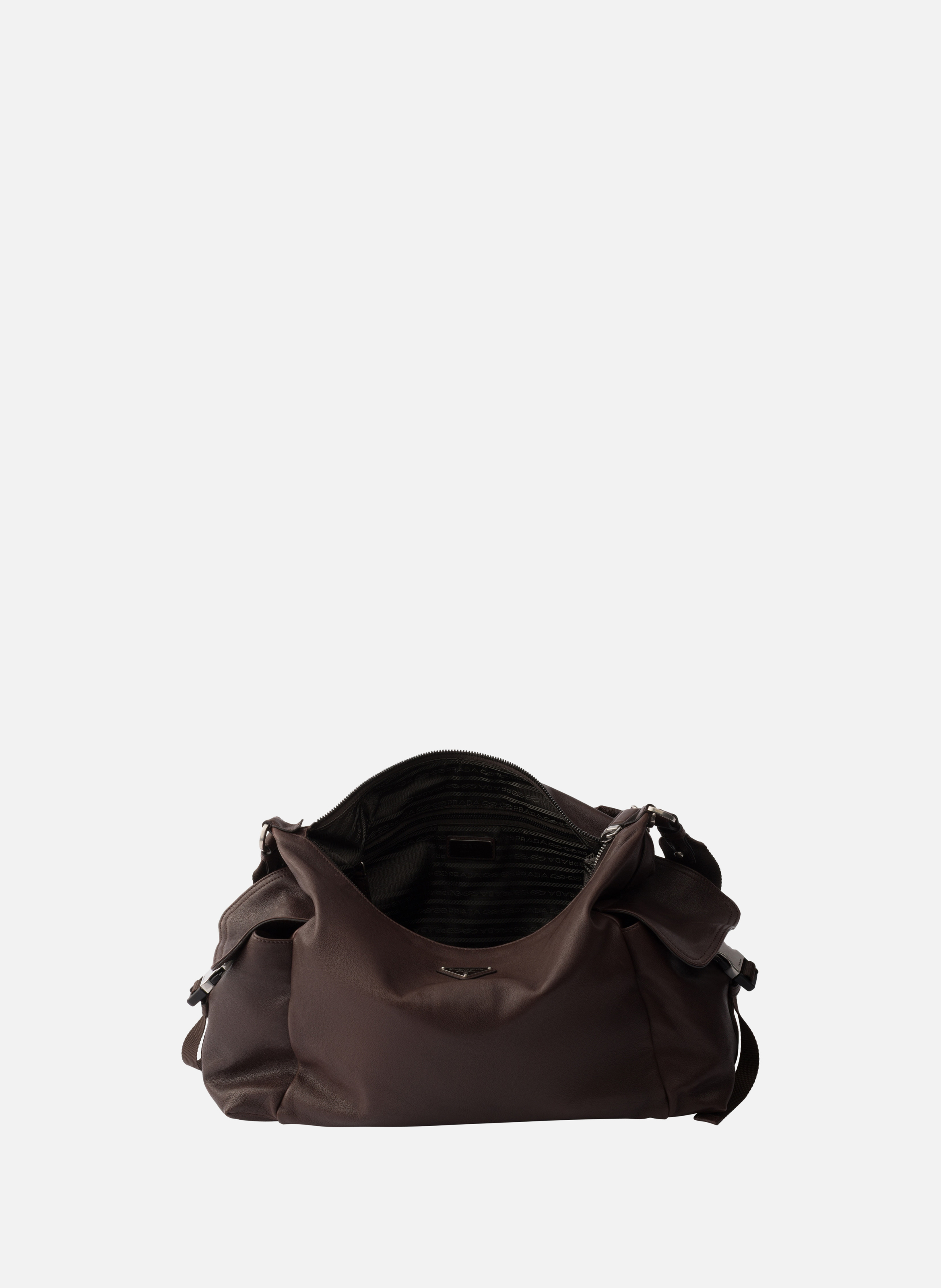 Sac porté épaule prada explore en cuir PRADA Marron