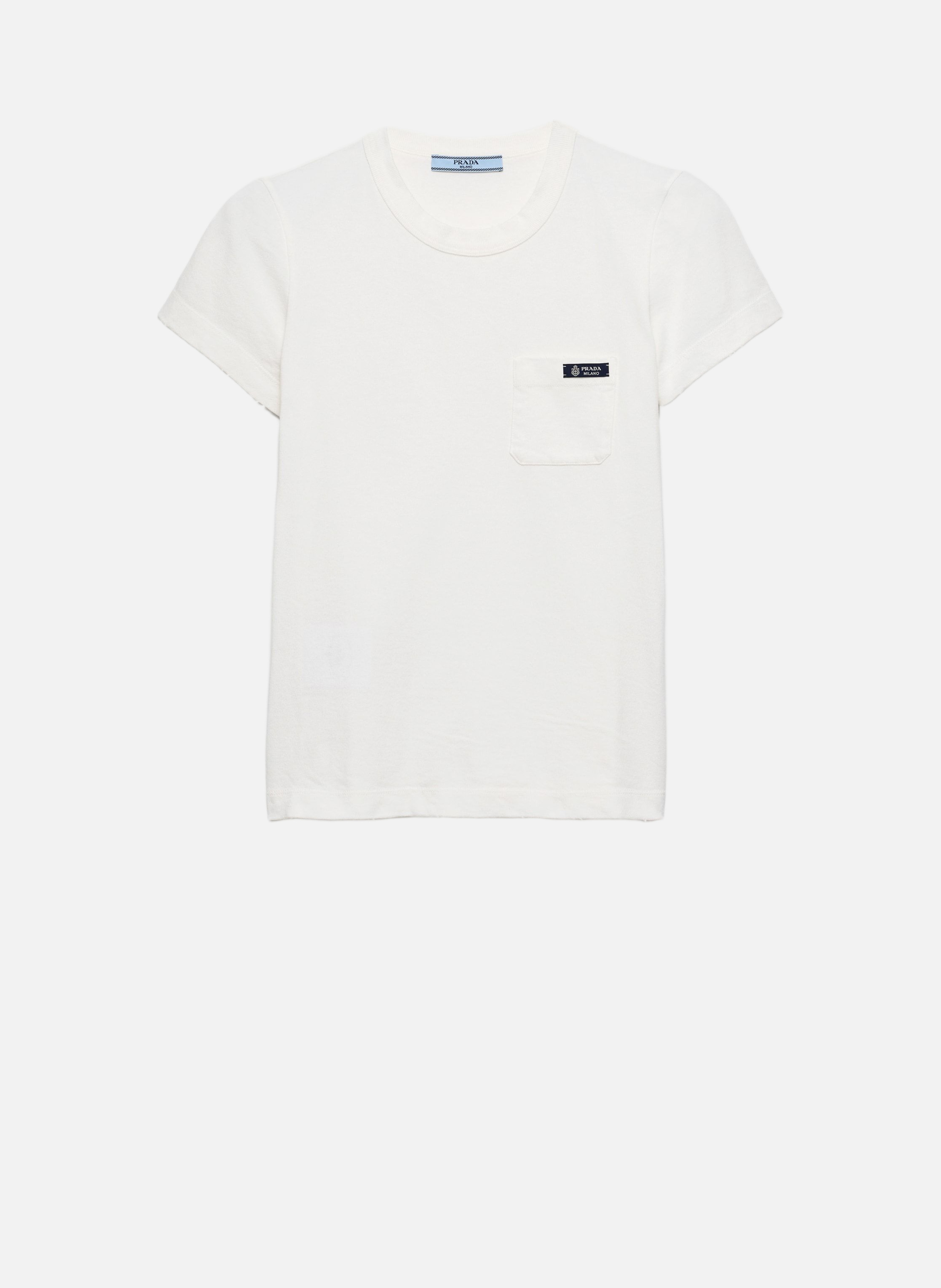 T-shirt en jersey PRADA Blanc