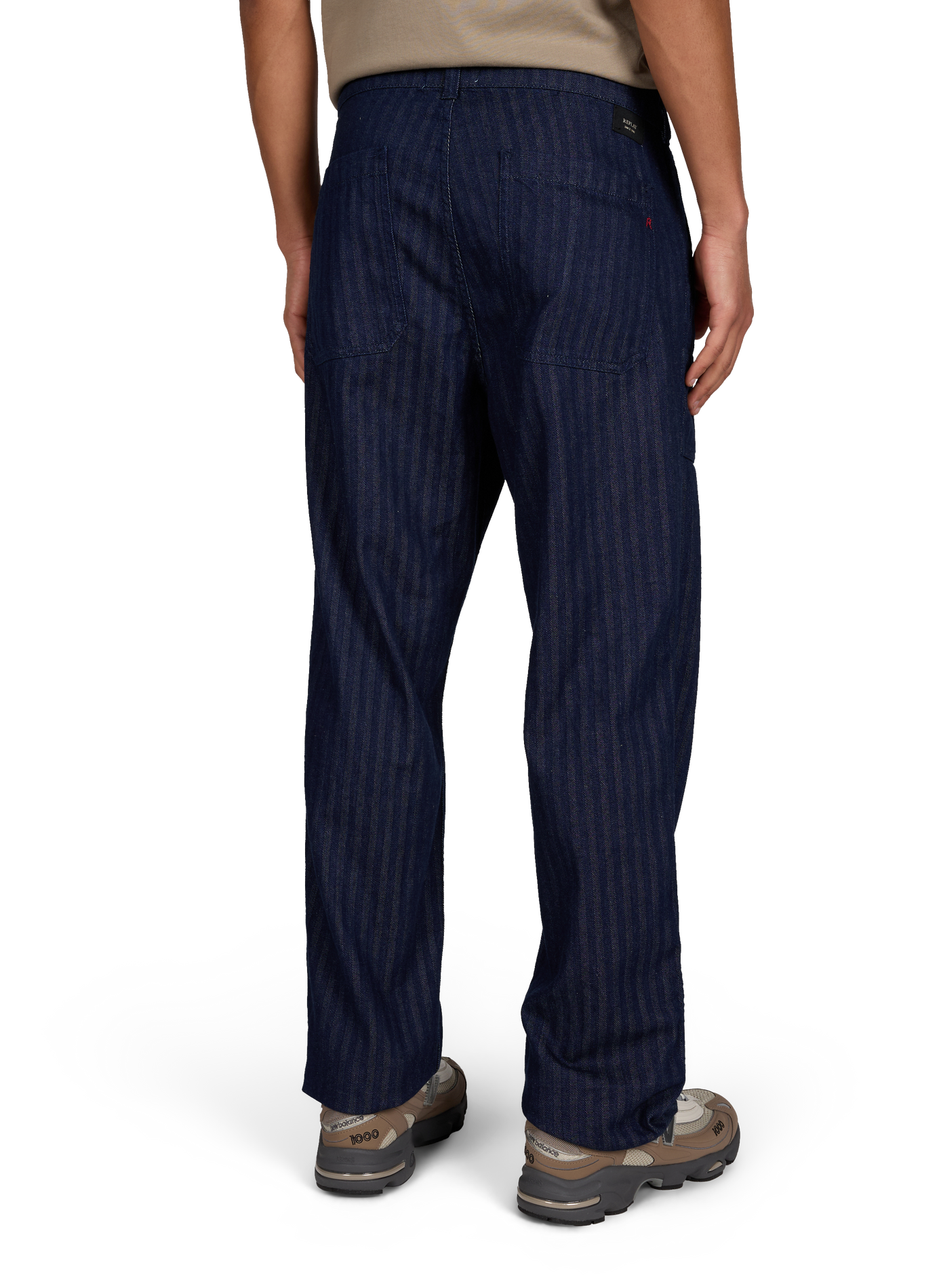 Straight jeans with stripes REPLAY Blue