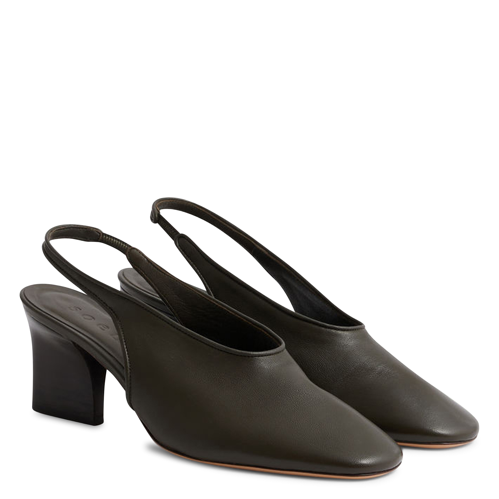 Sandales à talons en cuir joan SOEUR Marron