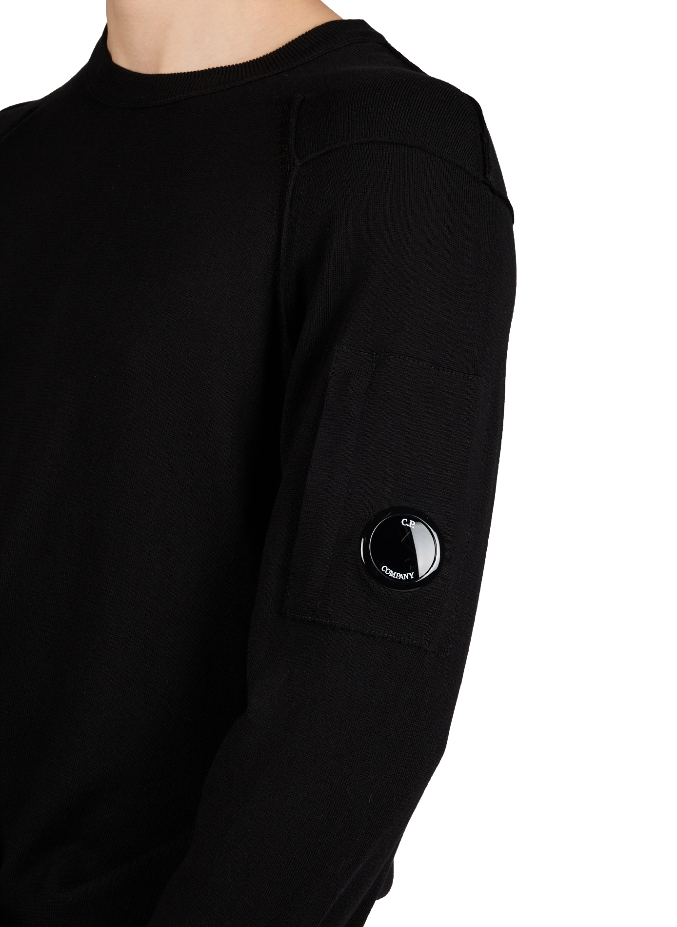 Sweat col rond en coton CP COMPANY Noir